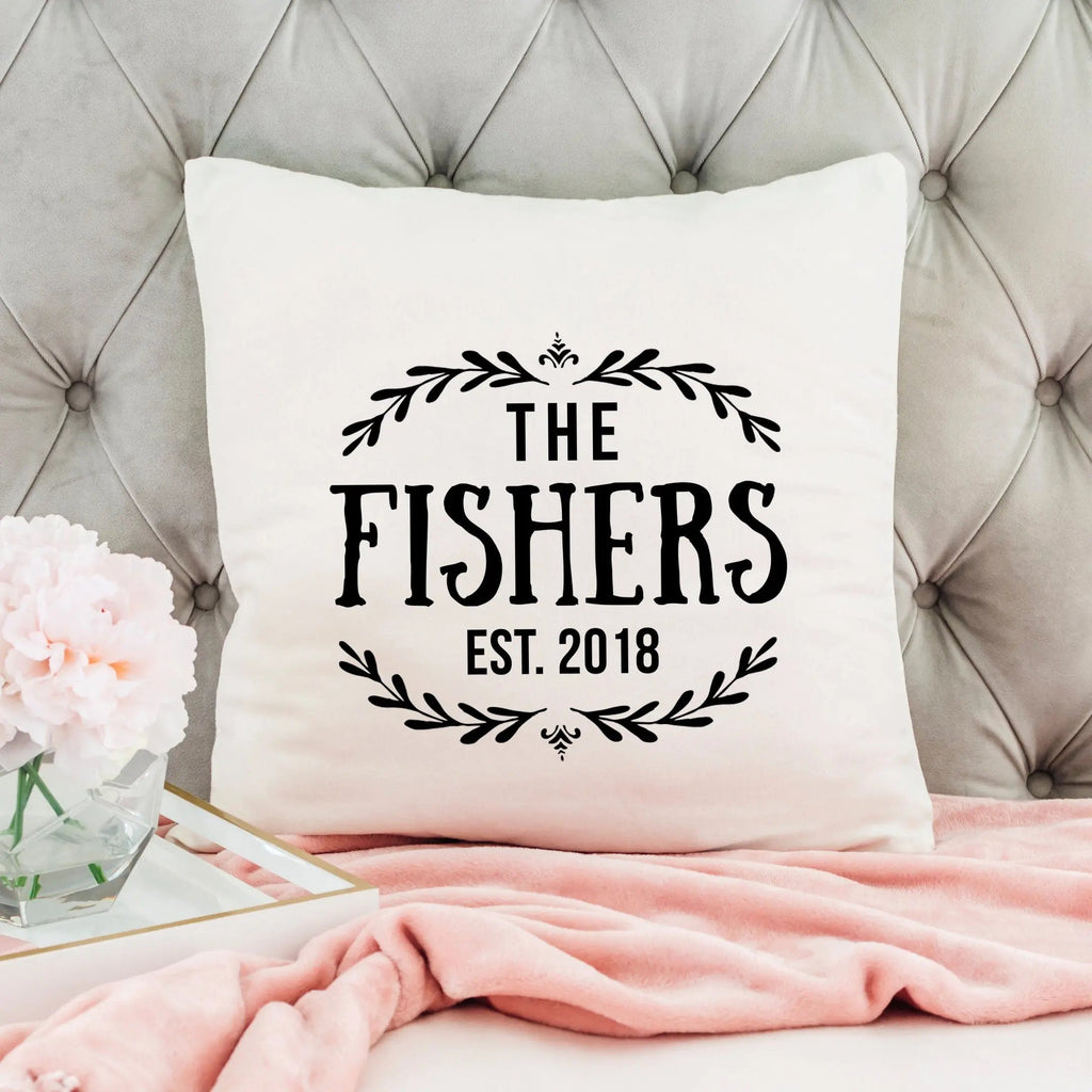 Personalized Throw Pillow Custom Anniversary Wedding Bridal Shower Gift
