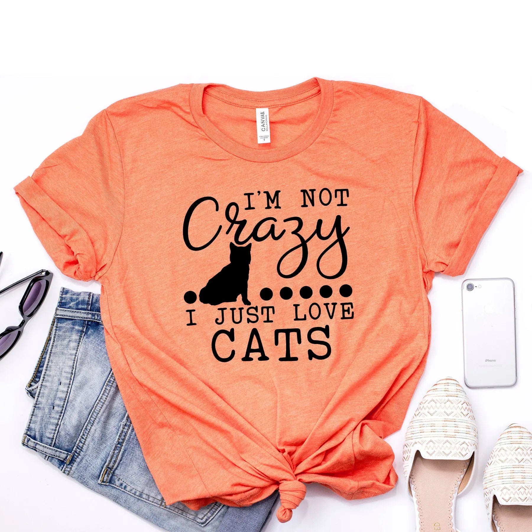 Funny Cat Shirt - Cute Cat Graphic Tee | Soft Cotton Bella Canvas T-Shirt