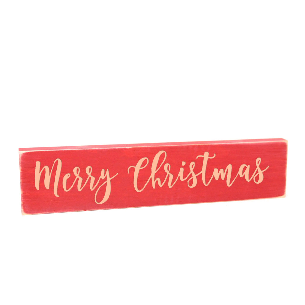 Rustic Christmas Decor wood Christmas Block Sign