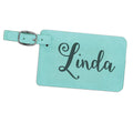 Personalized Luggage Tag - Custom Engraved Leather Travel ID Tag Gift
