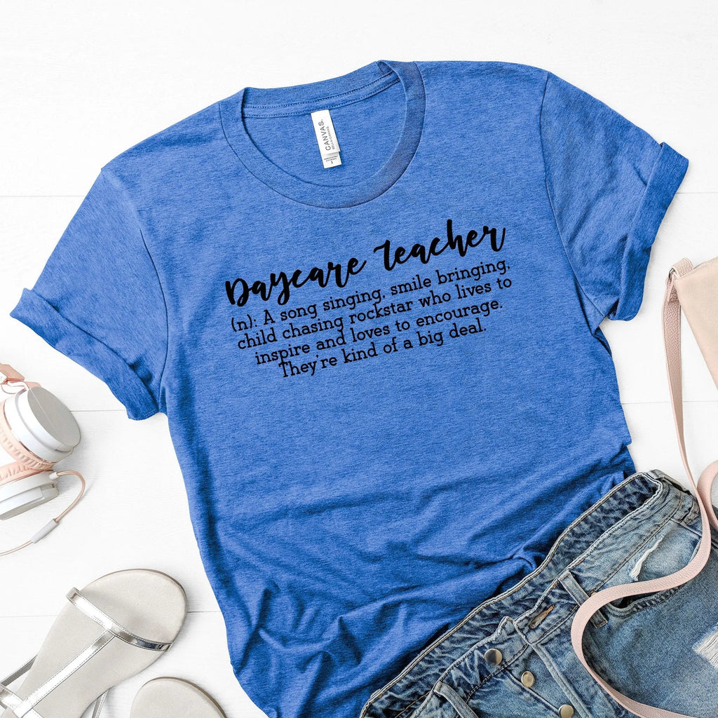 Daycare Teacher T-shirt - Womens Graphic Tees Preschool Teacher Definition - Gift for Daycare Provider