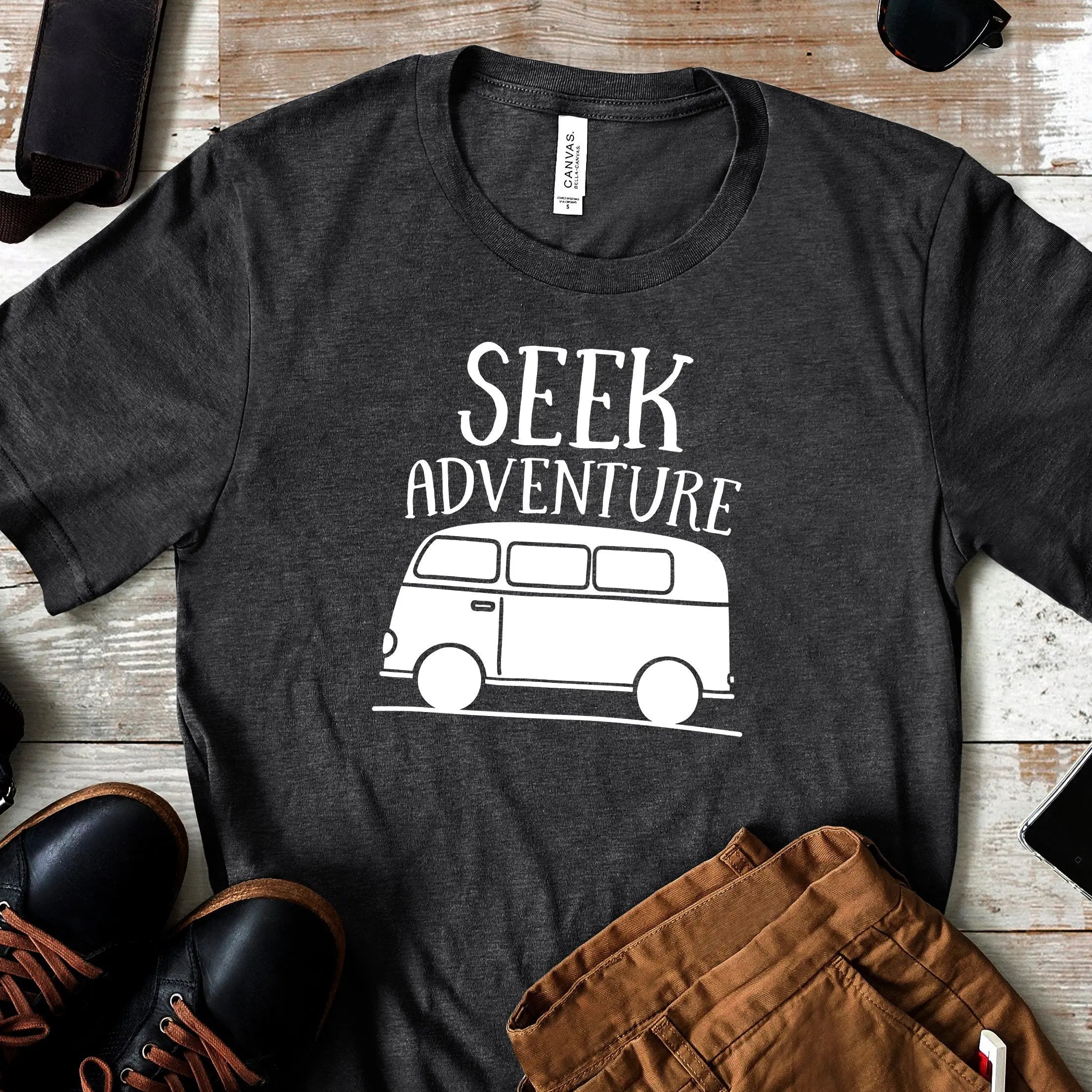 Seek Adventure Shirt - Van Wanderlust Traveler Gift