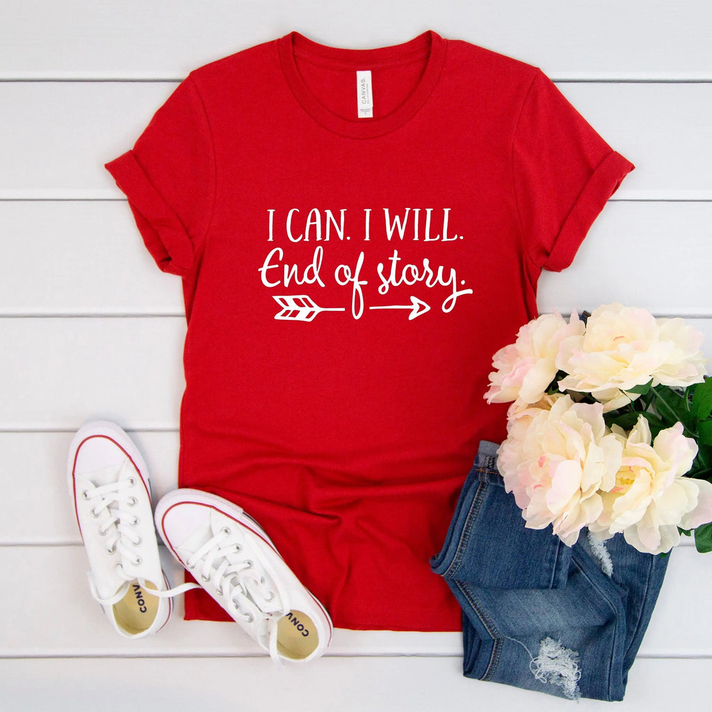 Motivational Workout Shirt | Soft Cotton Bella Canvas Tee With Arrow Design