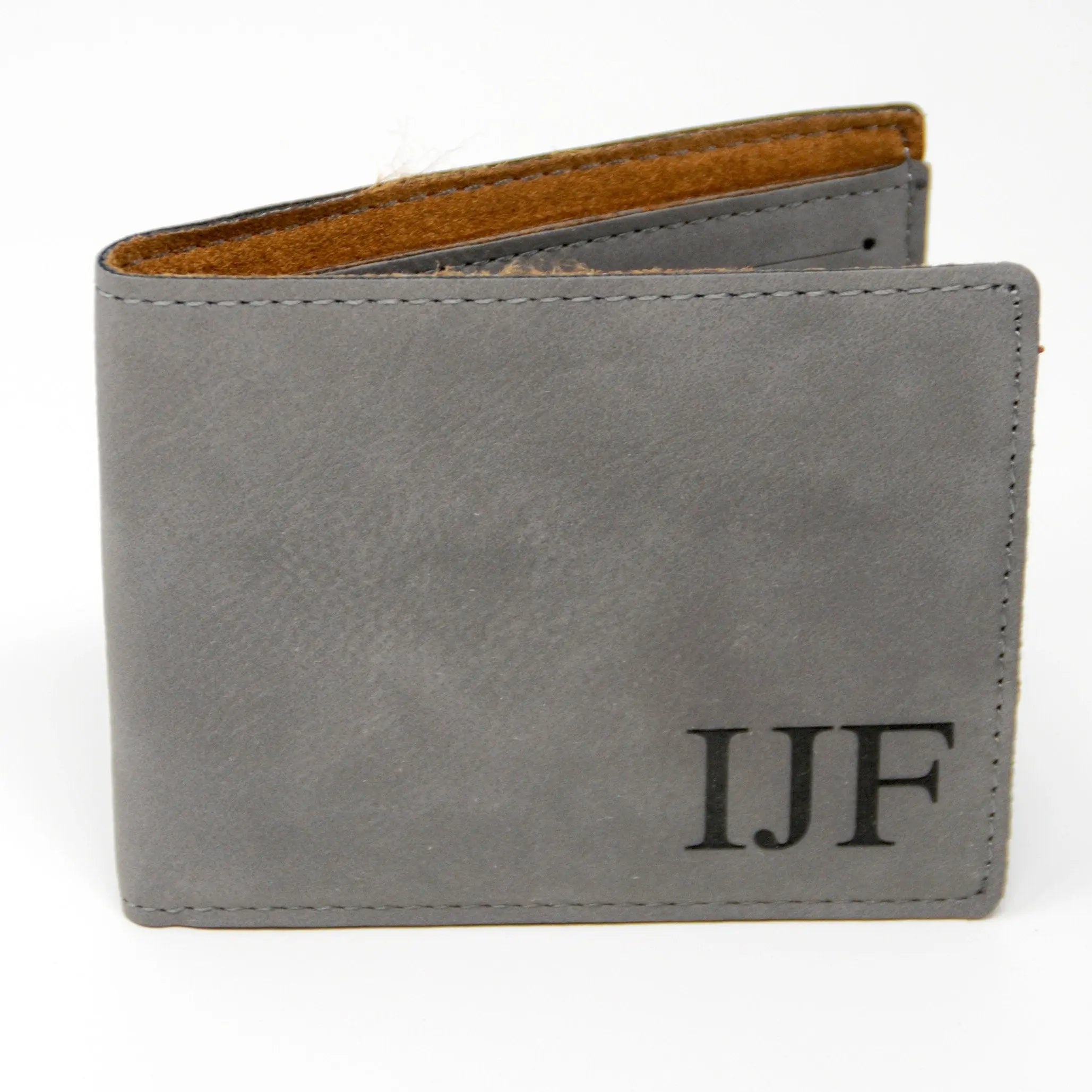 Personalized Leather Wallet - Slim Bifold Design | Custom Monogram Gift for Men