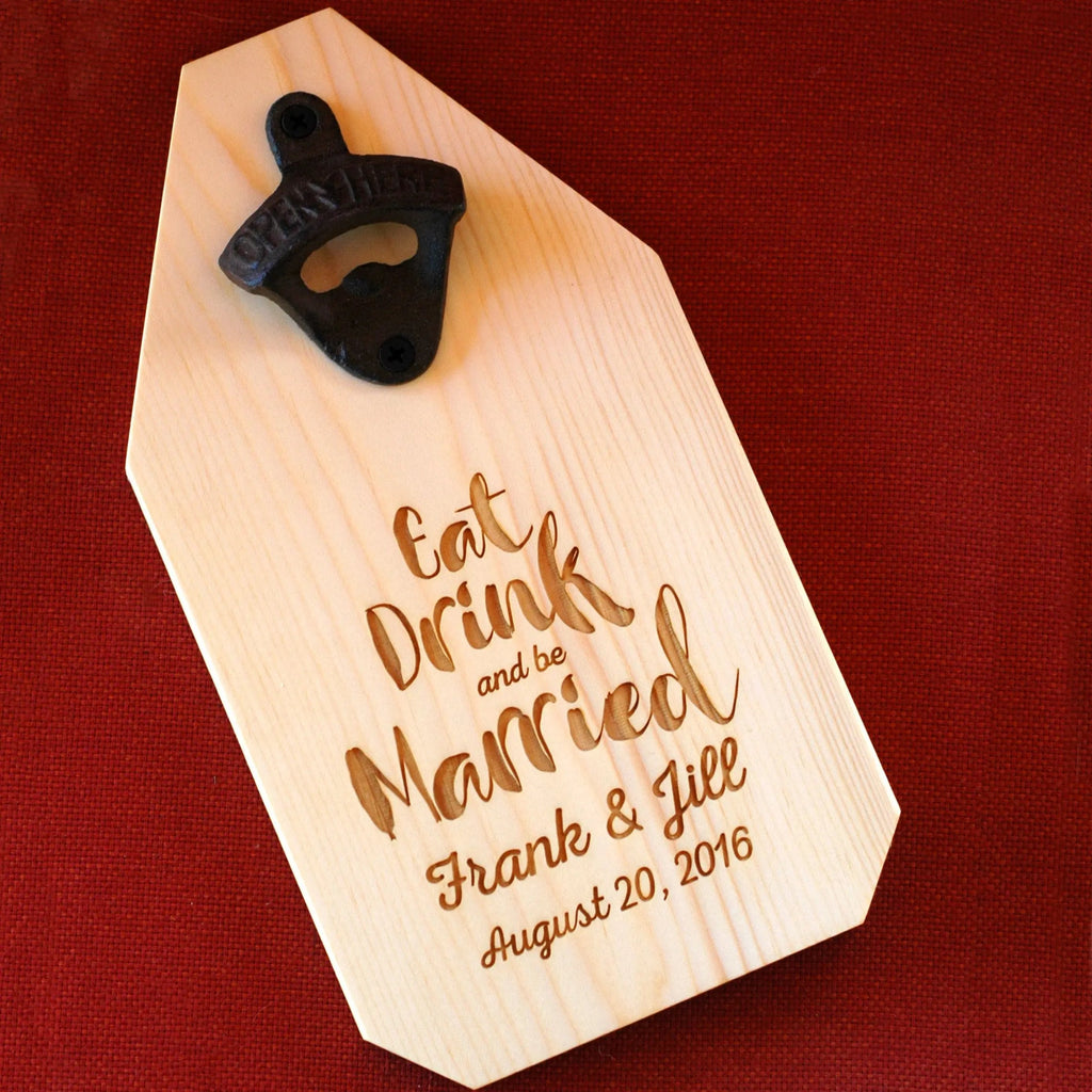 Wedding Gift Personalized Sign Wood Bottle Opener
