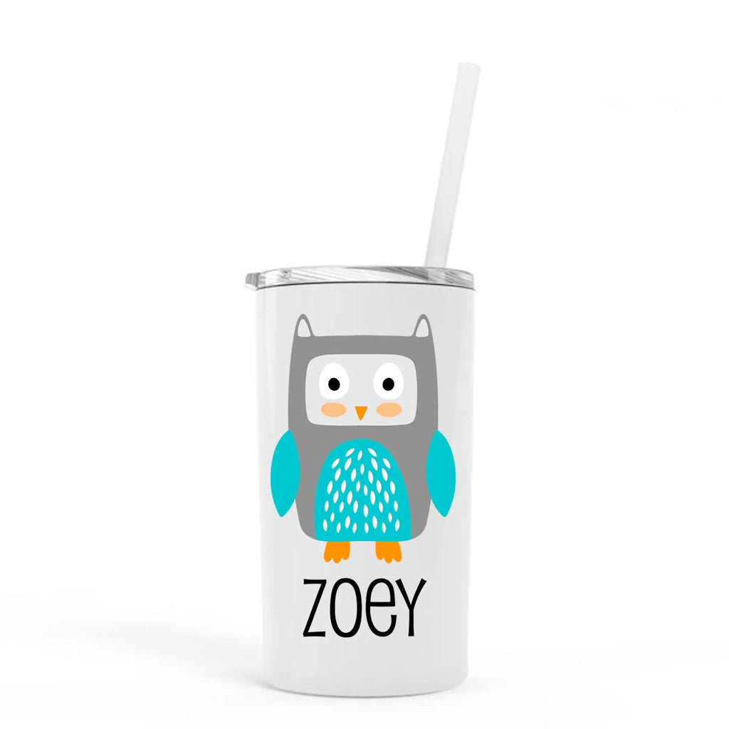 Personalized Kids Stainless Steel Tumblers w/ Straw