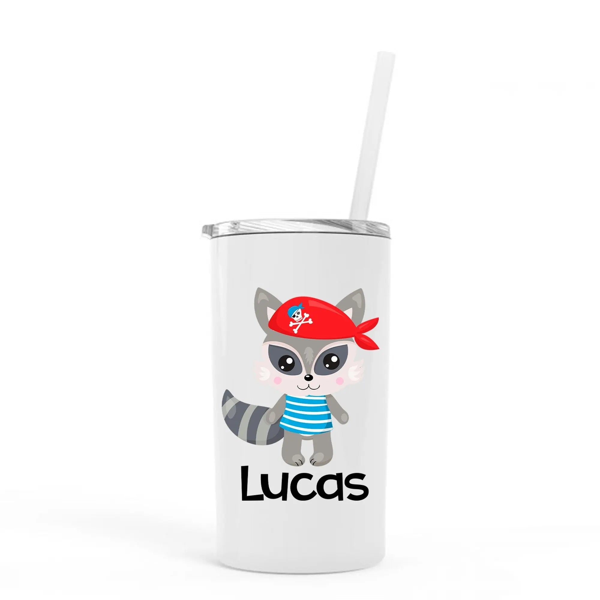 Personalized Kids Stainless Steel Tumblers w/ Straw