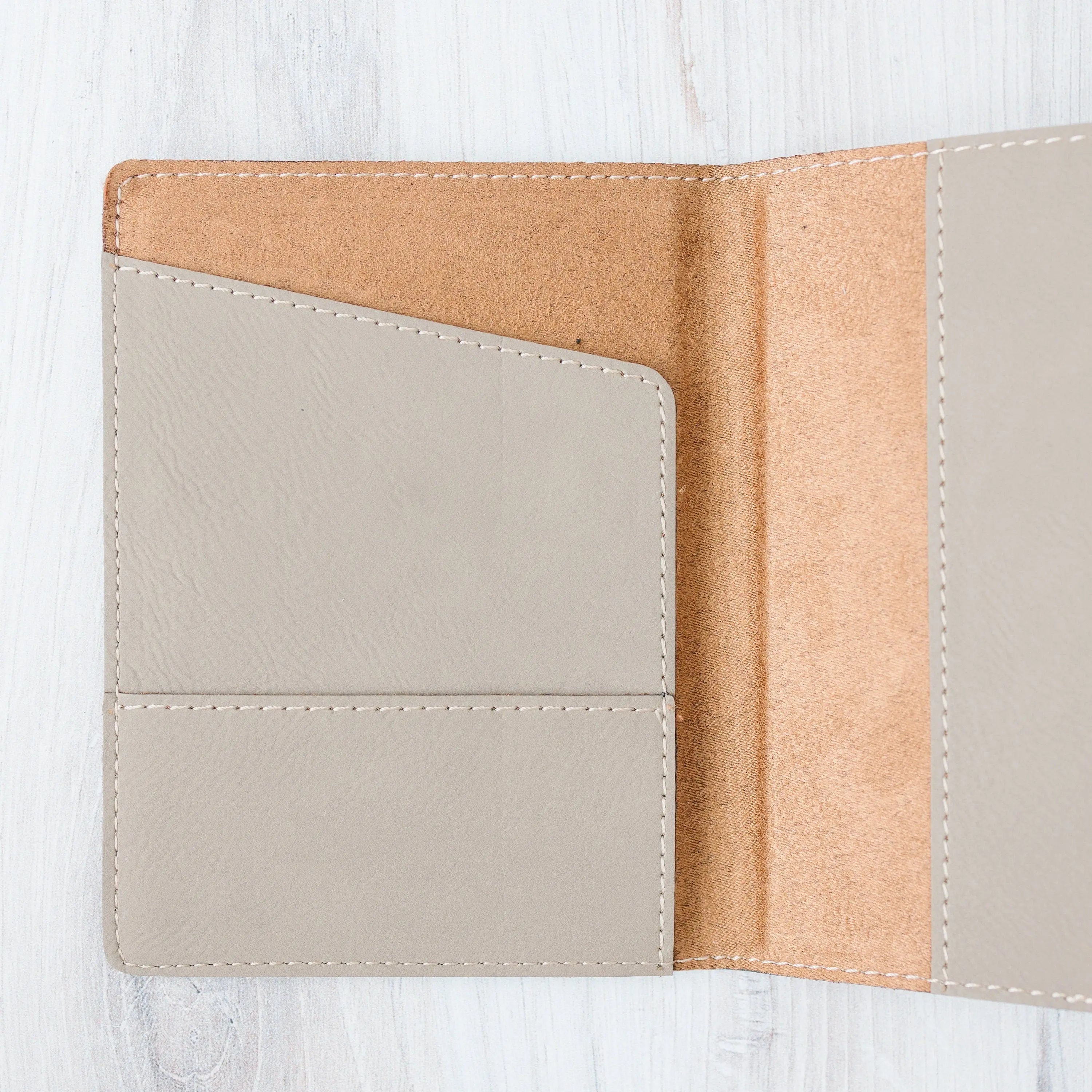 Personalized Passport Holder – Engraved Faux Leather Passport Cover With Compass Design