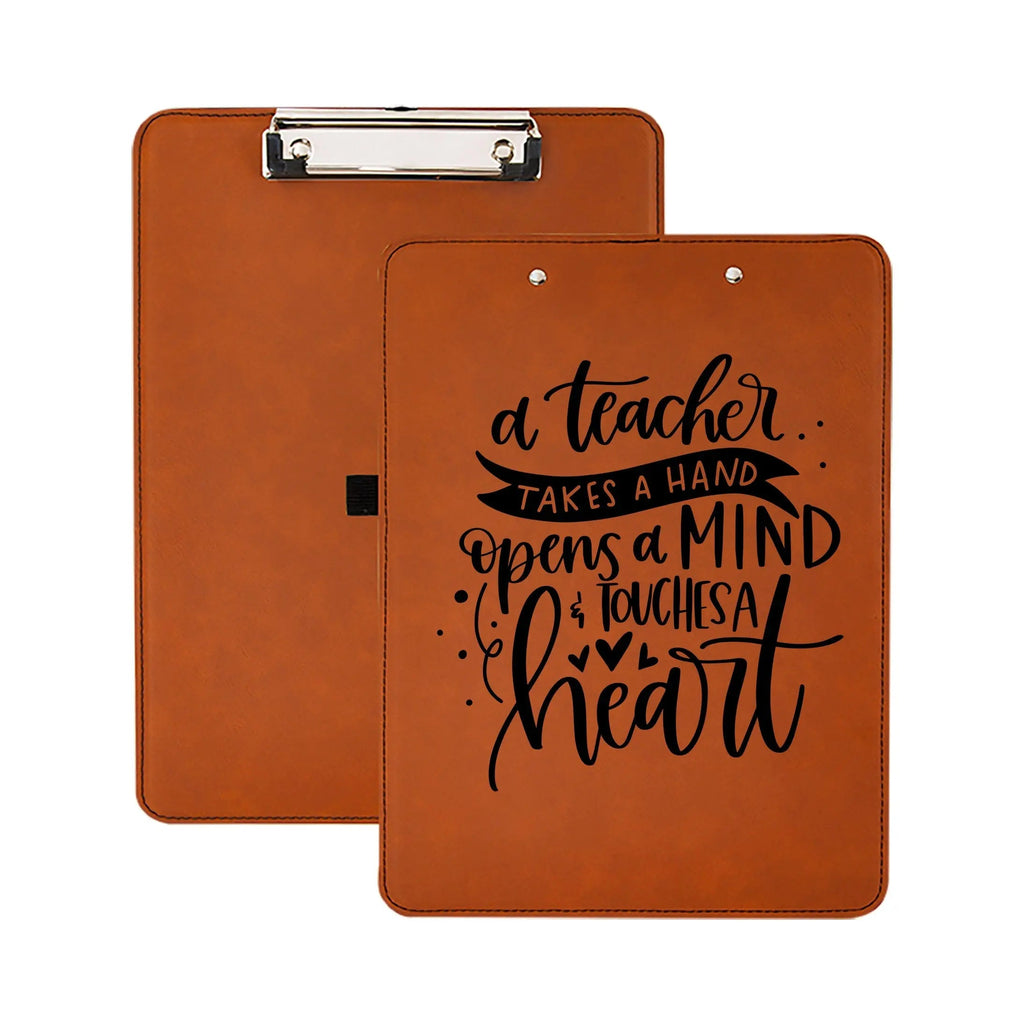 Custom Clipboard for Teacher, Personalized Teacher Gift, leather clip board teacher appreciation gift for Teachers