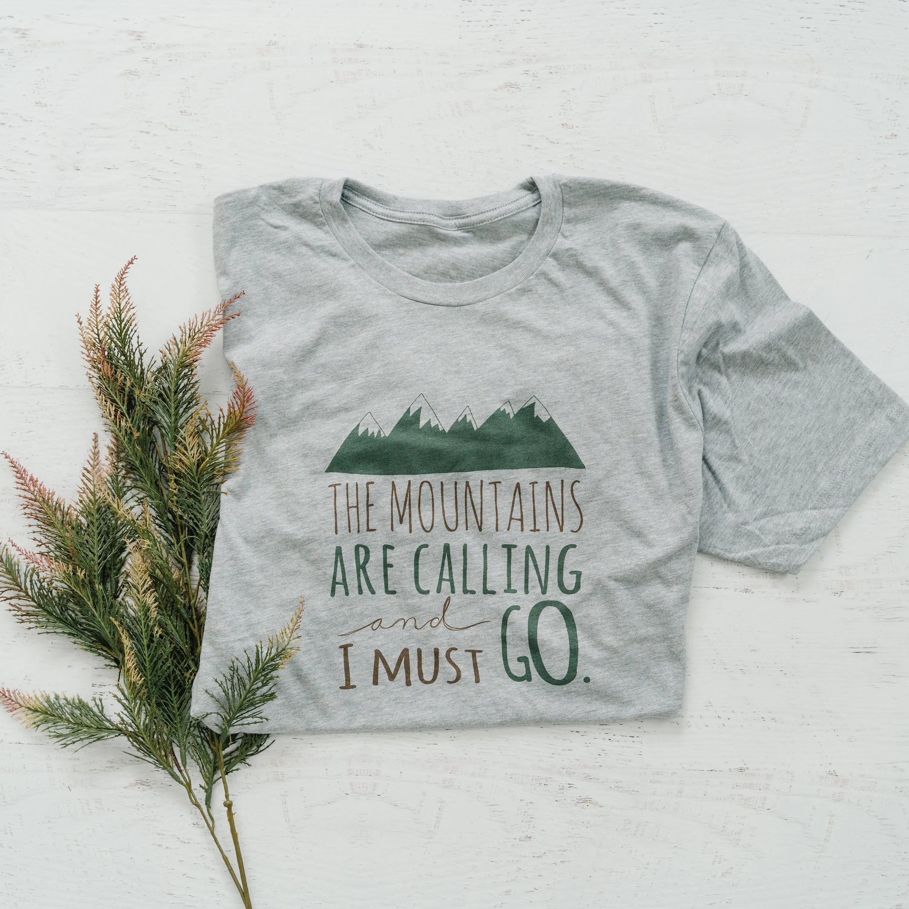 Hiking Tshirt, The Mountains are Calling and I must Go Shirt, camping shirt, graphic tshirt
