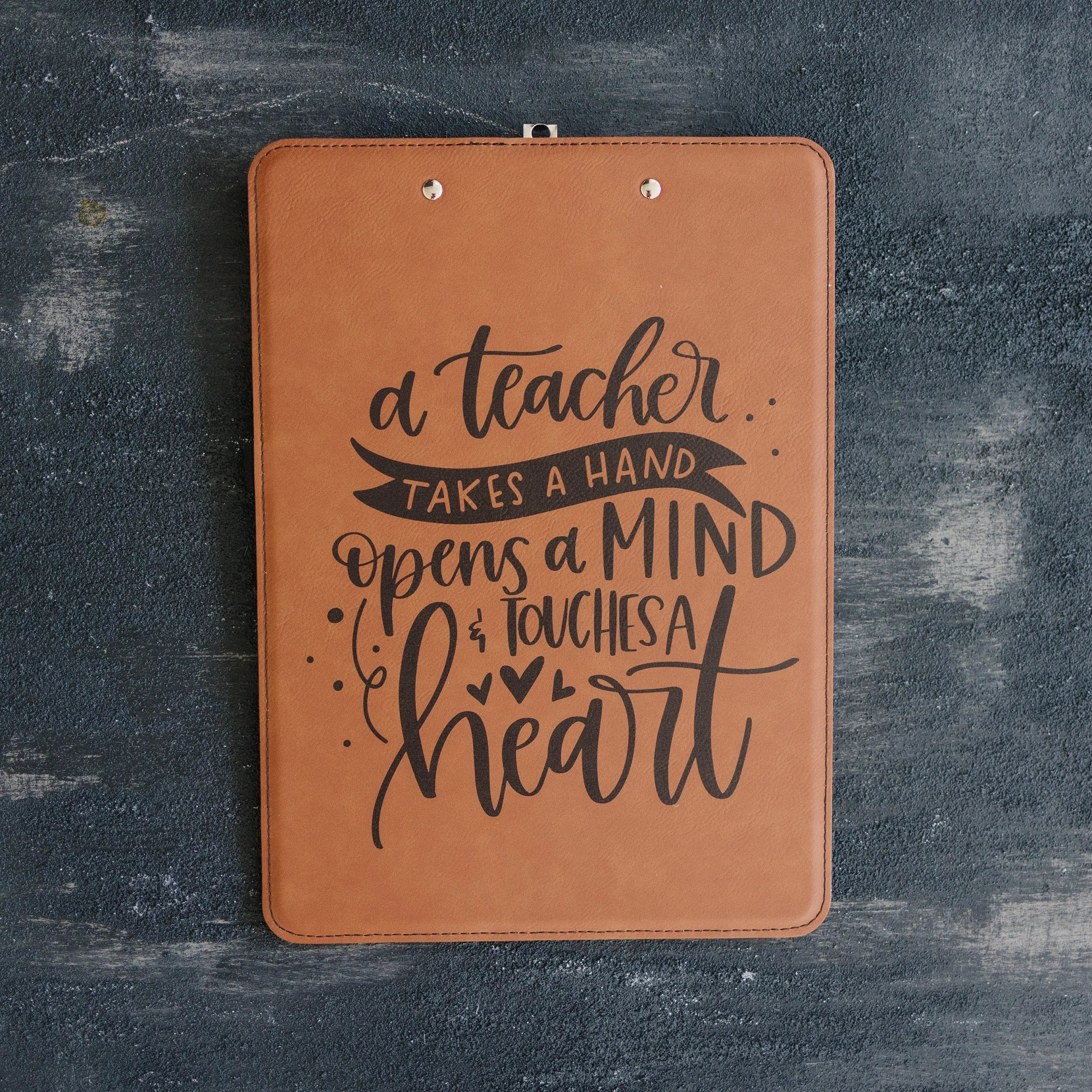 Custom Clipboard for Teacher, Personalized Teacher Gift, leather clip board teacher appreciation gift for Teachers