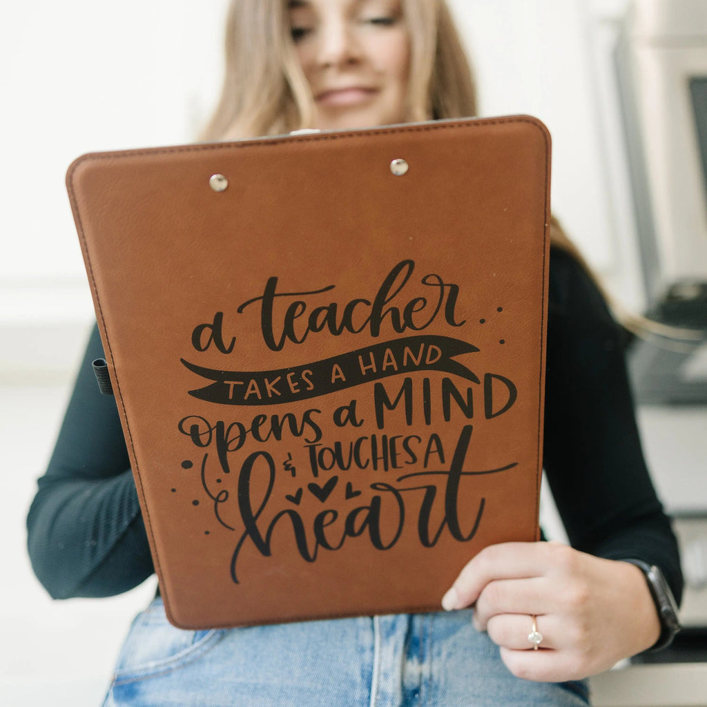 Custom Clipboard for Teacher, Personalized Teacher Gift, leather clip board teacher appreciation gift for Teachers