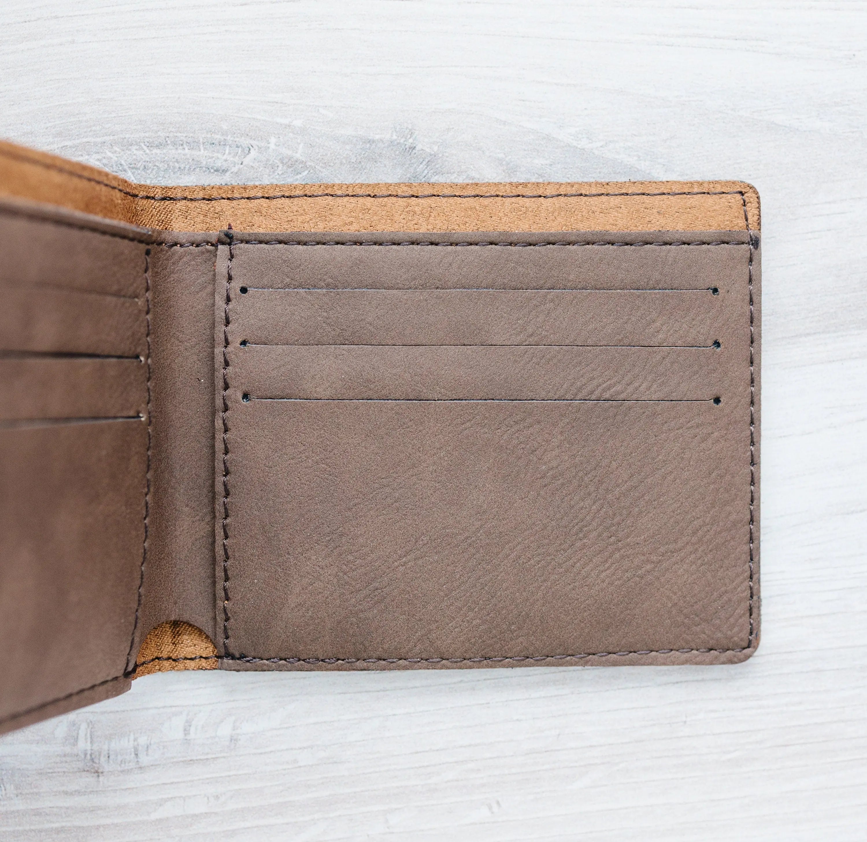 Personalized Leather Wallet - Slim Bifold Design | Custom Monogram Gift for Men
