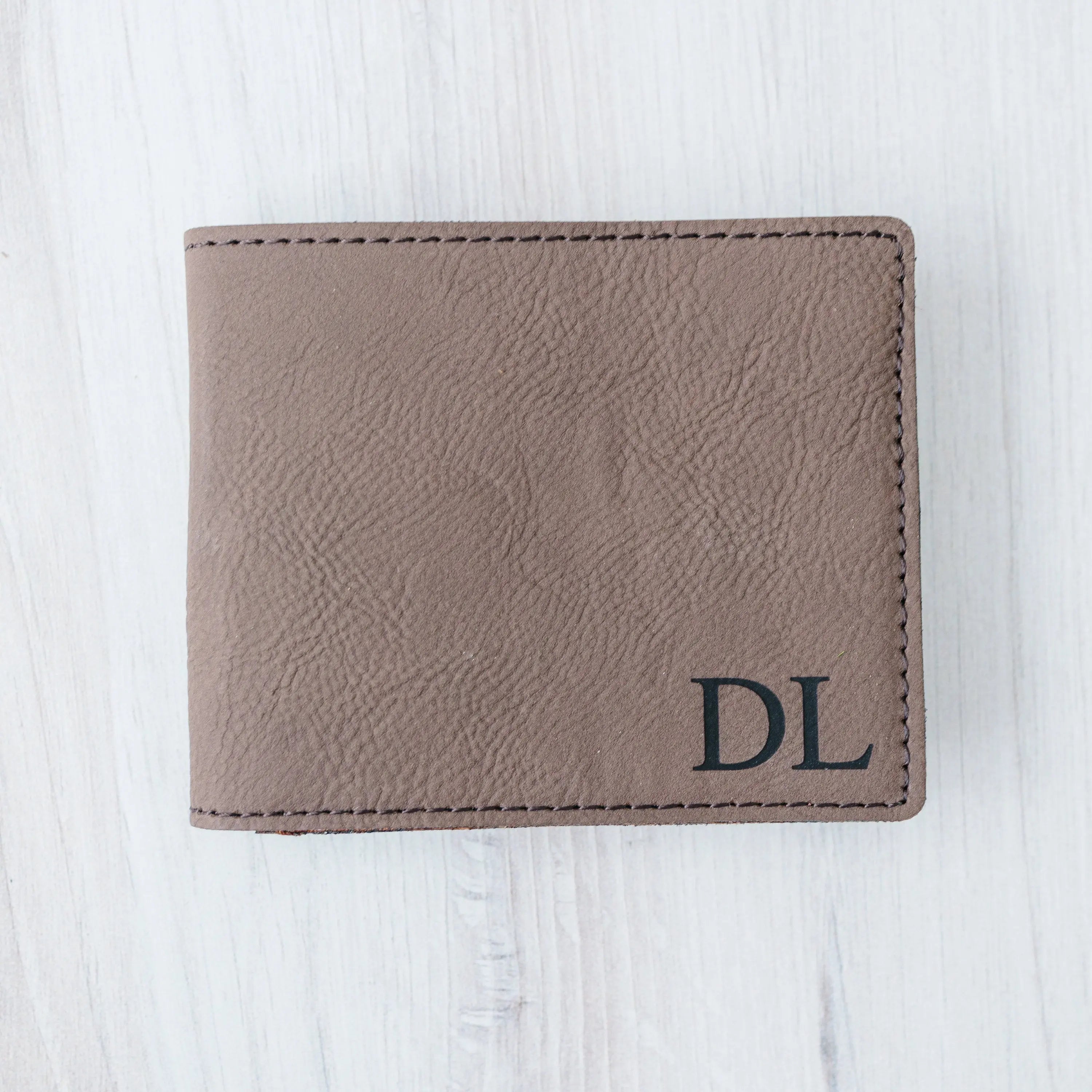 Groomsmen Gifts - Monogram Leather Wallet -  Personalized Mens Wallet Gift for Groomsman