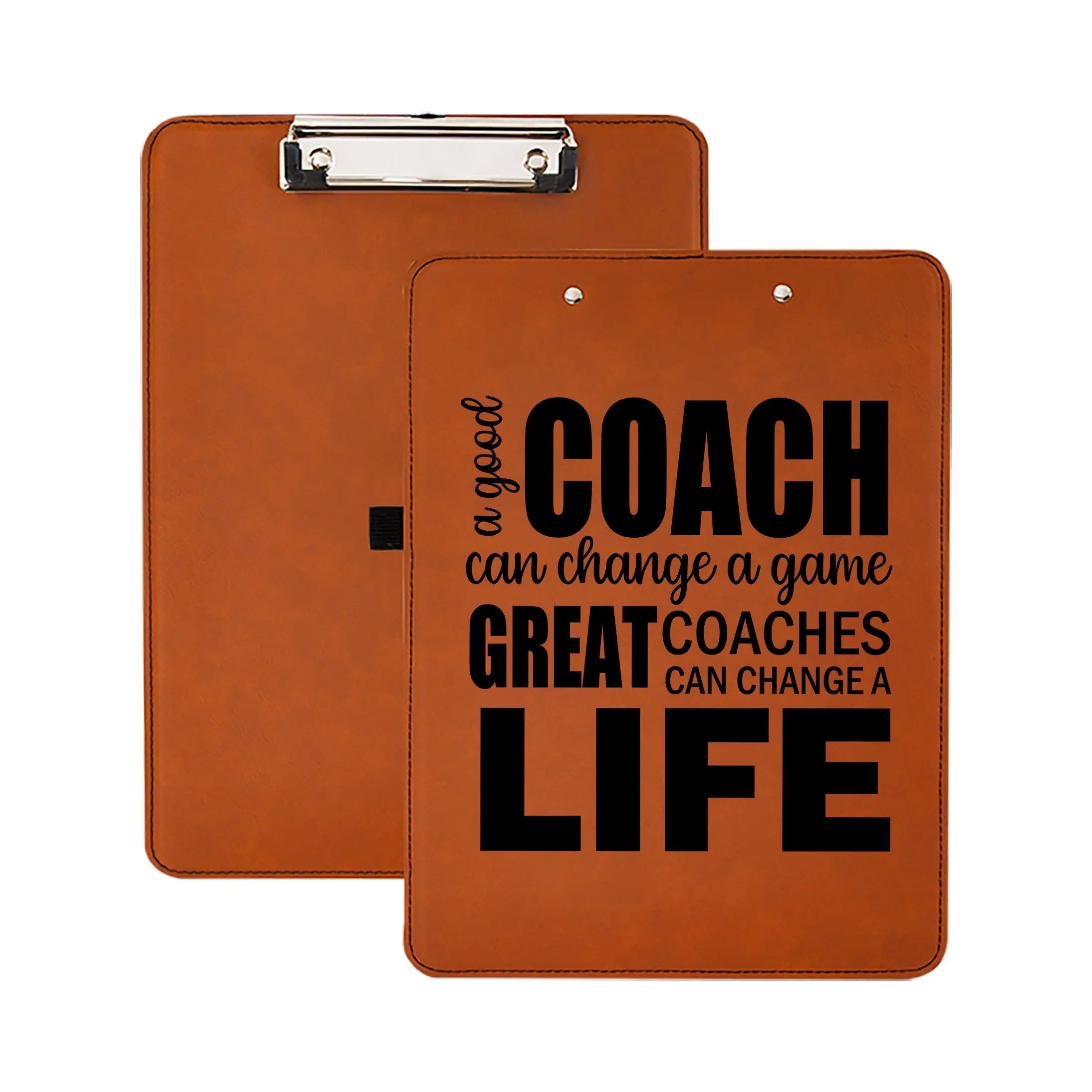 Custom Coach Clipboard - Leather Sports Clipboard | Personalized Coach Gift