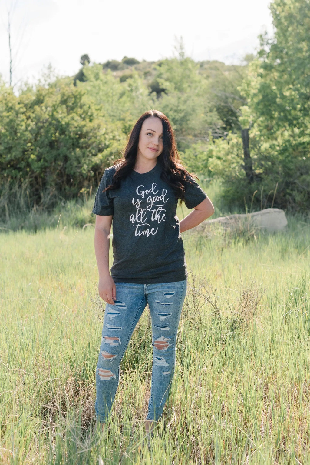 Christian Women's T-Shirt - God Is Good Shirt | Soft Cotton Tee, Inspirational Faith Apparel