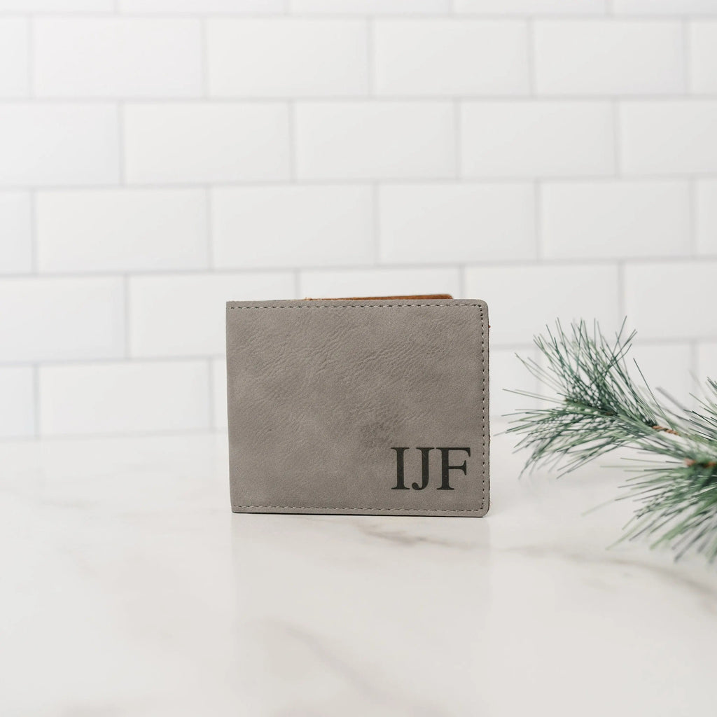 Mens Leather Wallet, Monogram Christmas Gift for Dad, unique gifts for men, Custom Mens Wallet, gift for husband
