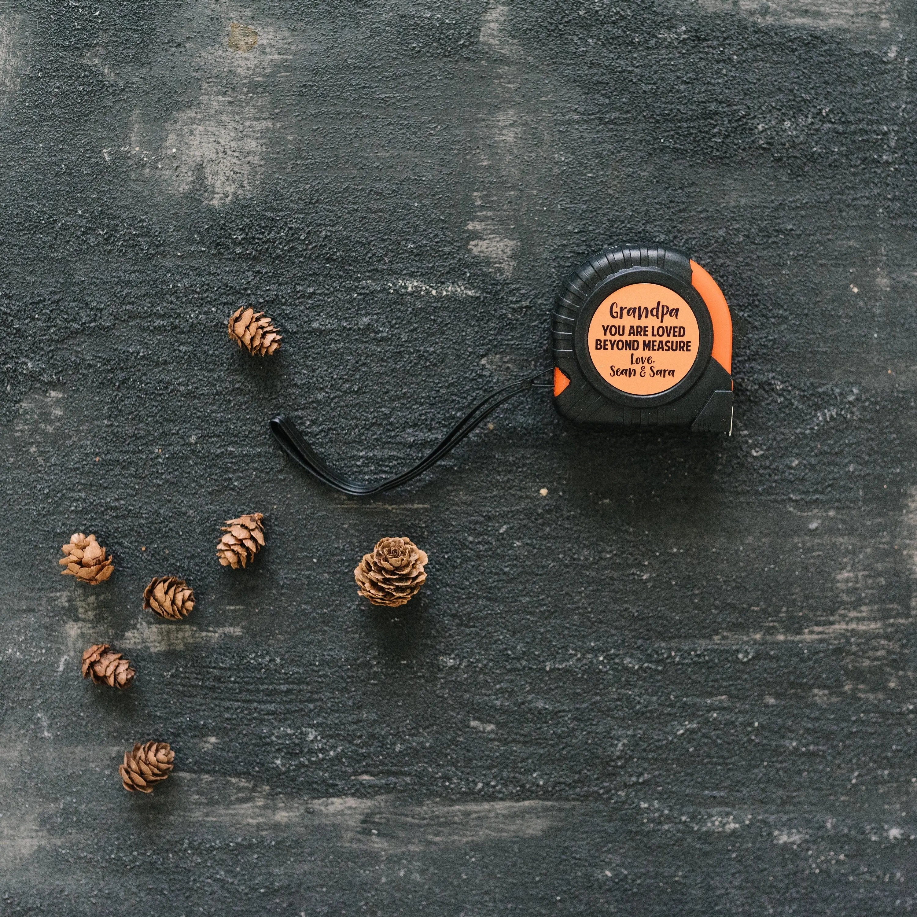 Personalized Tape Measure for Grandpa, Christmas Gift for Grandfather, Custom Birthday Gift for Papa from Grandkids