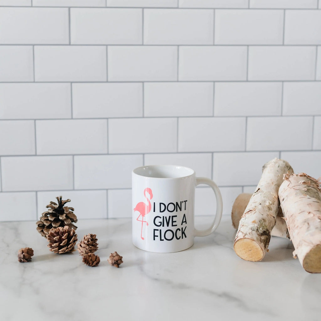 Funny Flamingo Mug - Pink Ceramic Coffee Cup, Dishwasher Safe Double-Sided Gift