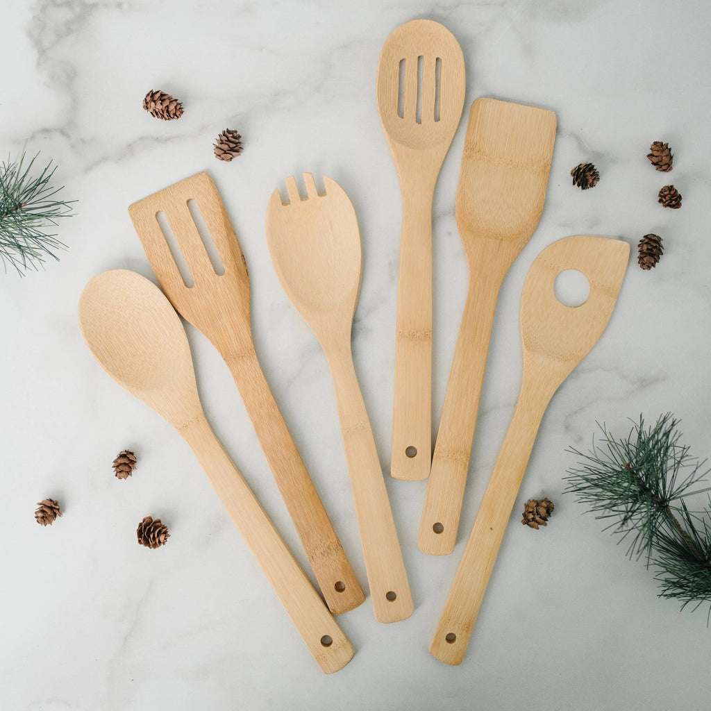 Bamboo Kitchen Utensil Holder - Personalized Gift for Grandma