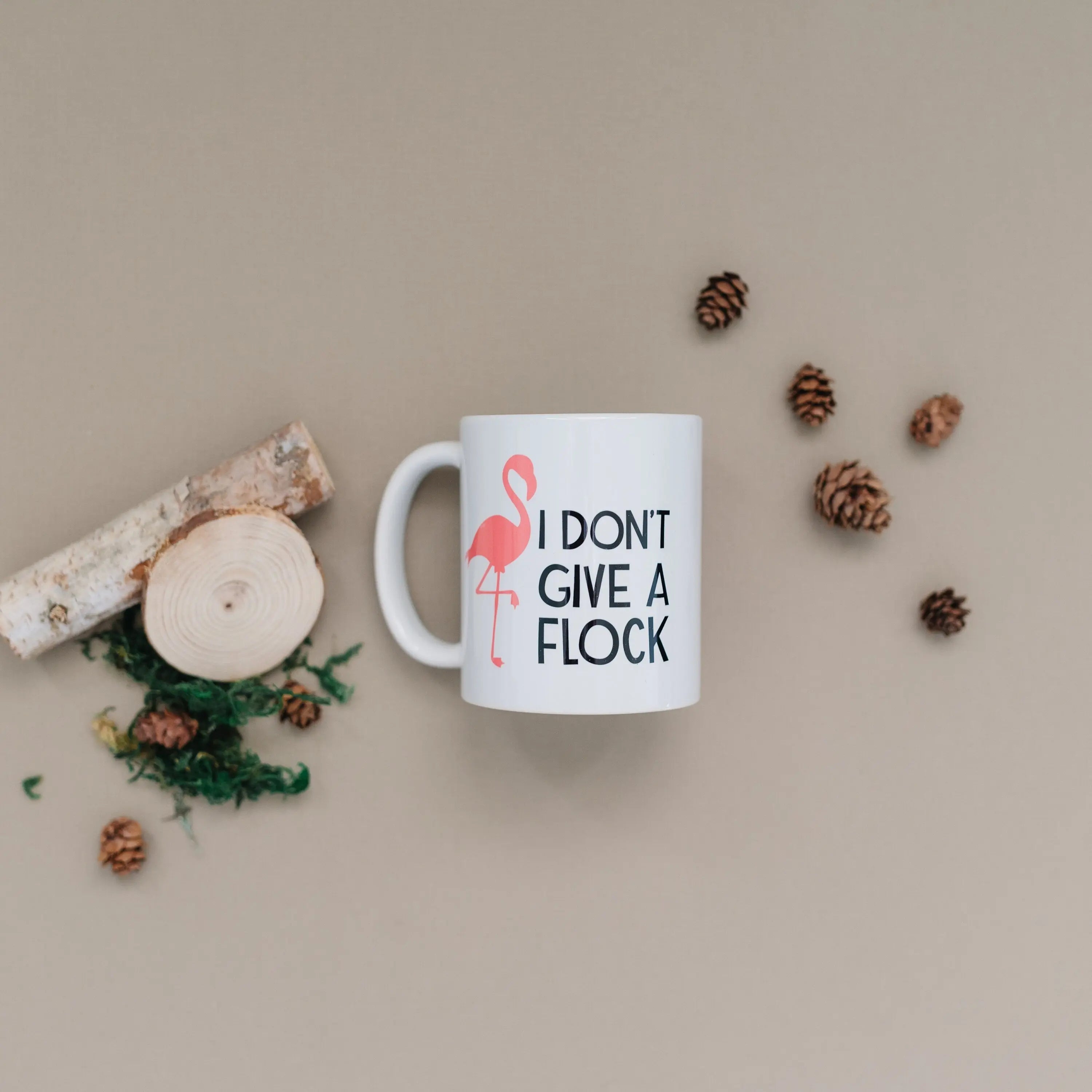 Funny Flamingo Mug - Pink Ceramic Coffee Cup, Dishwasher Safe Double-Sided Gift
