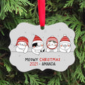 Christmas Ornaments Cat - Christmas Ornament Personalized Year Name - Meowy Christmas Cat Ornament