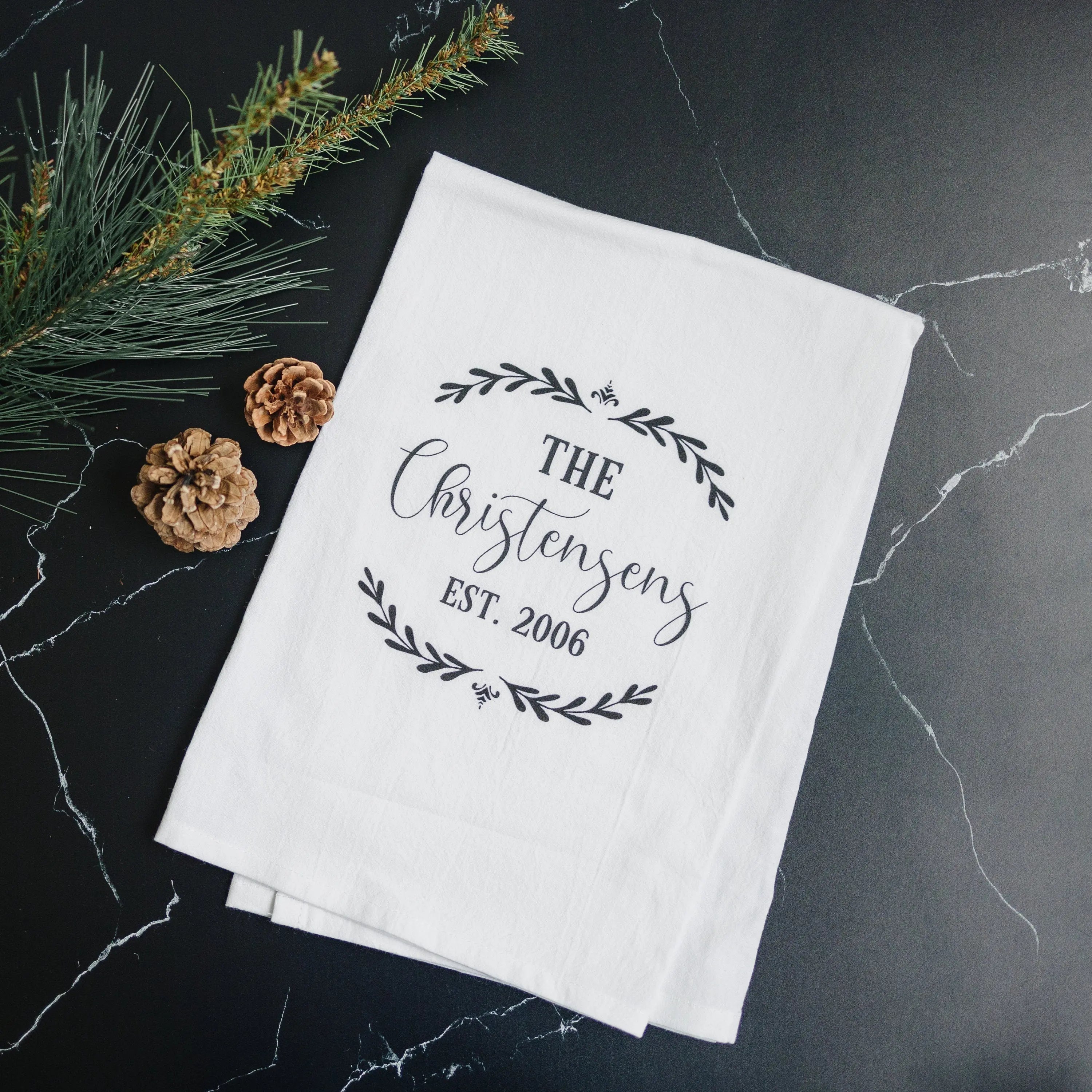 Personalized Wedding Gift, Custom Kitchen Towel, Personalized Flour Sack Towel, Anniversary Gift, Custom Wedding Present