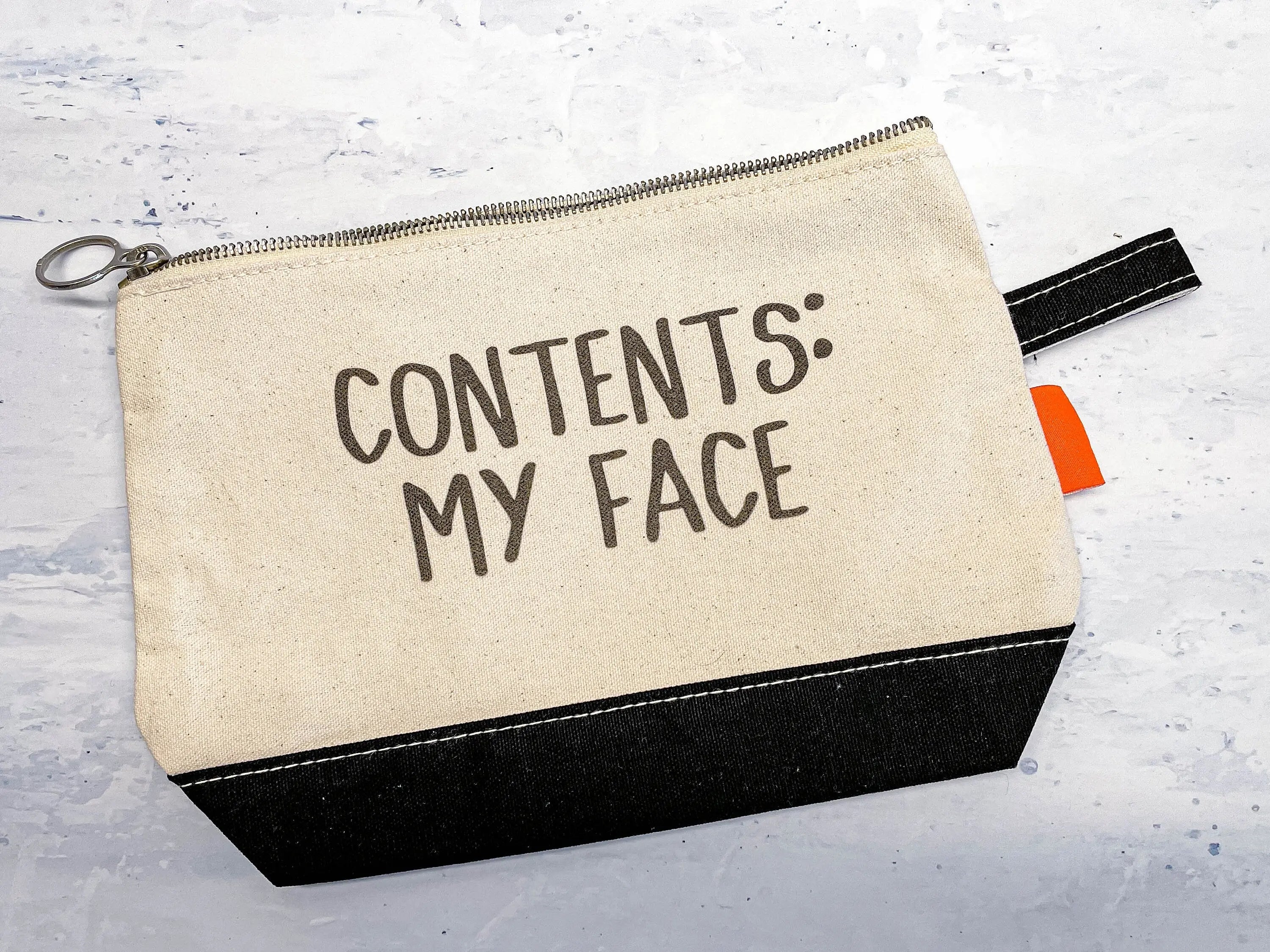 Funny Cosmetic Make Up Bag Contents: My Face