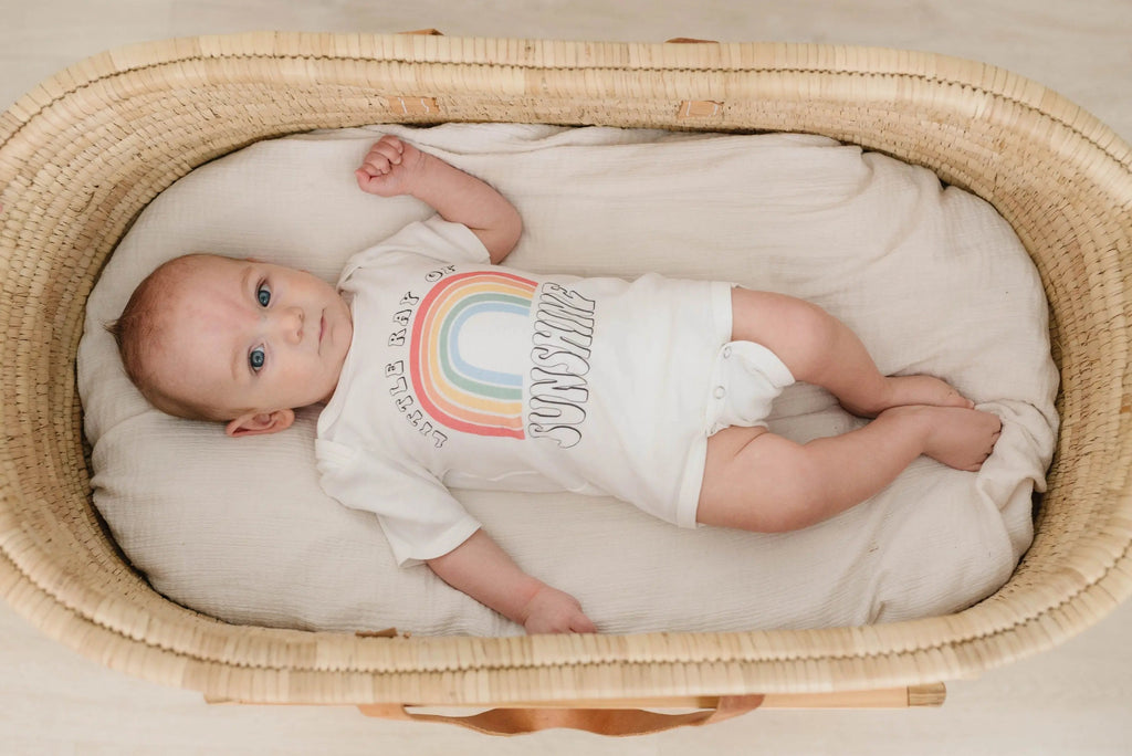 Baby Bodysuit, Ray of Sunshine Baby Outfit, Rainbow Baby Clothes, New Baby Gift, Baby Shower Gift, boho baby romper