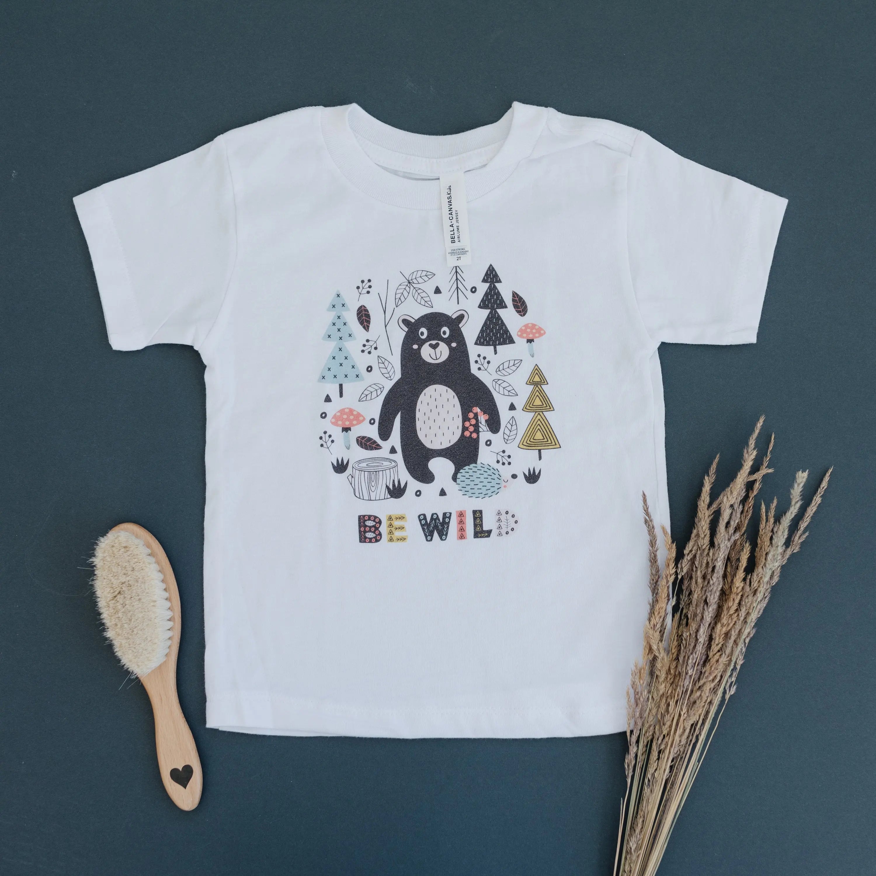 Be Wild Toddler Tee - boho toddler shirt -  toddler boy shirt - bear tshirt, outdoor adventure camping