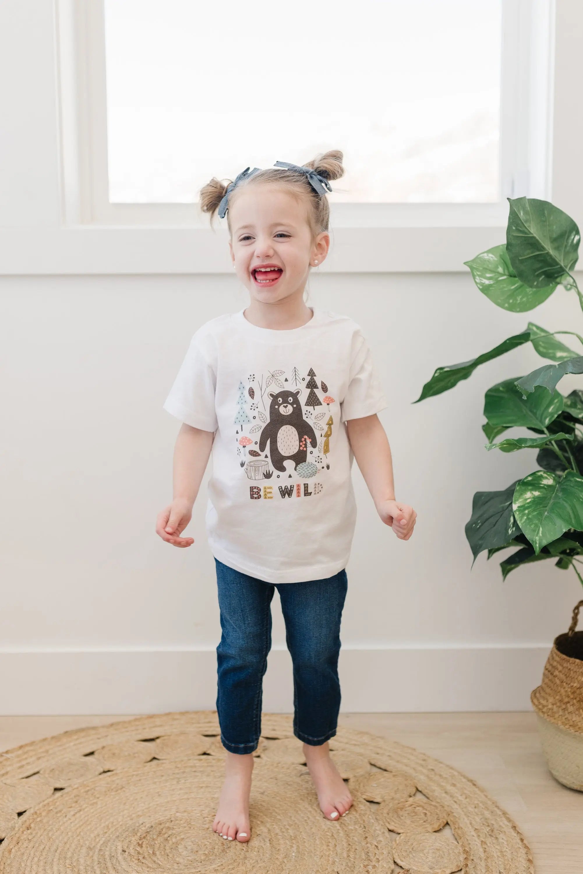 Be Wild Toddler Tee - boho toddler shirt -  toddler boy shirt - bear tshirt, outdoor adventure camping