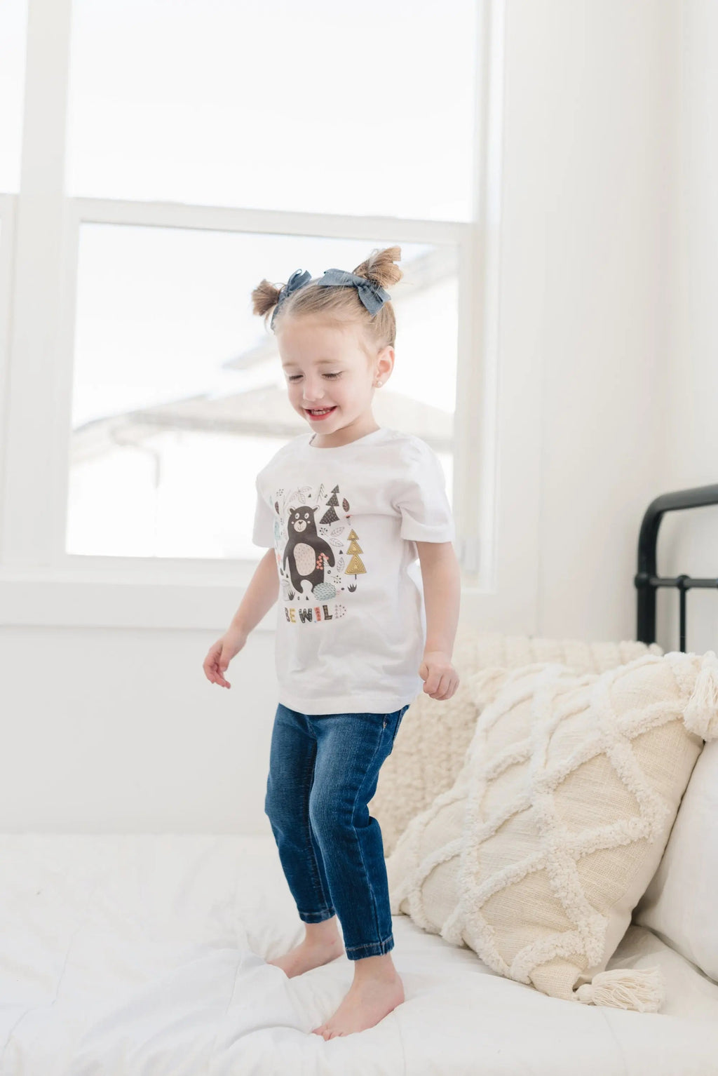 Be Wild Toddler Tee - boho toddler shirt -  toddler boy shirt - bear tshirt, outdoor adventure camping