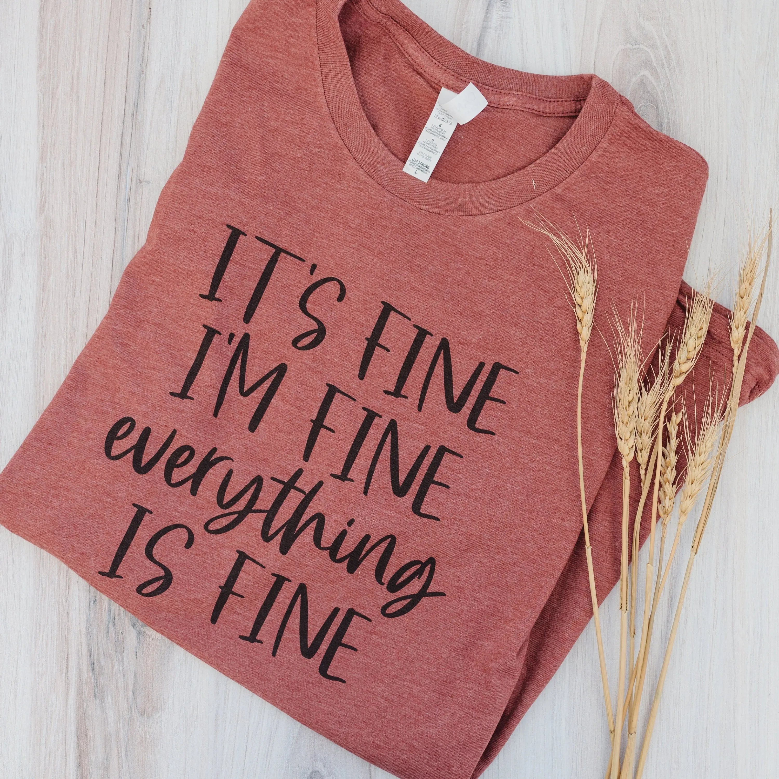 I'm fine everything is fine tshirt, everything is fine shirt, I'm fine shirt, Graphic Tee for Women, Funny Shirt, Gift for Her