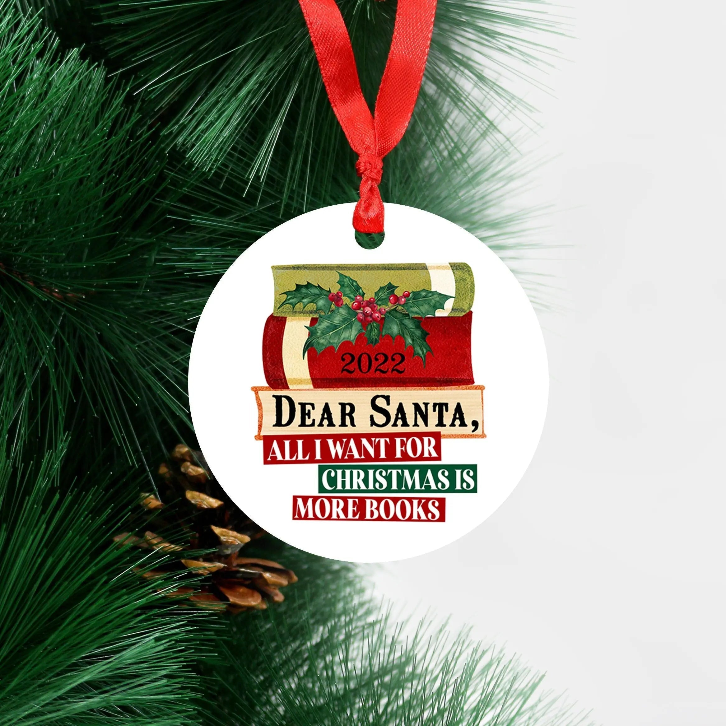 Book Ornament, Book Lover Gift for Her, Christmas Gifts for Book Lovers, Christmas Ornament for Readers, book club gifts