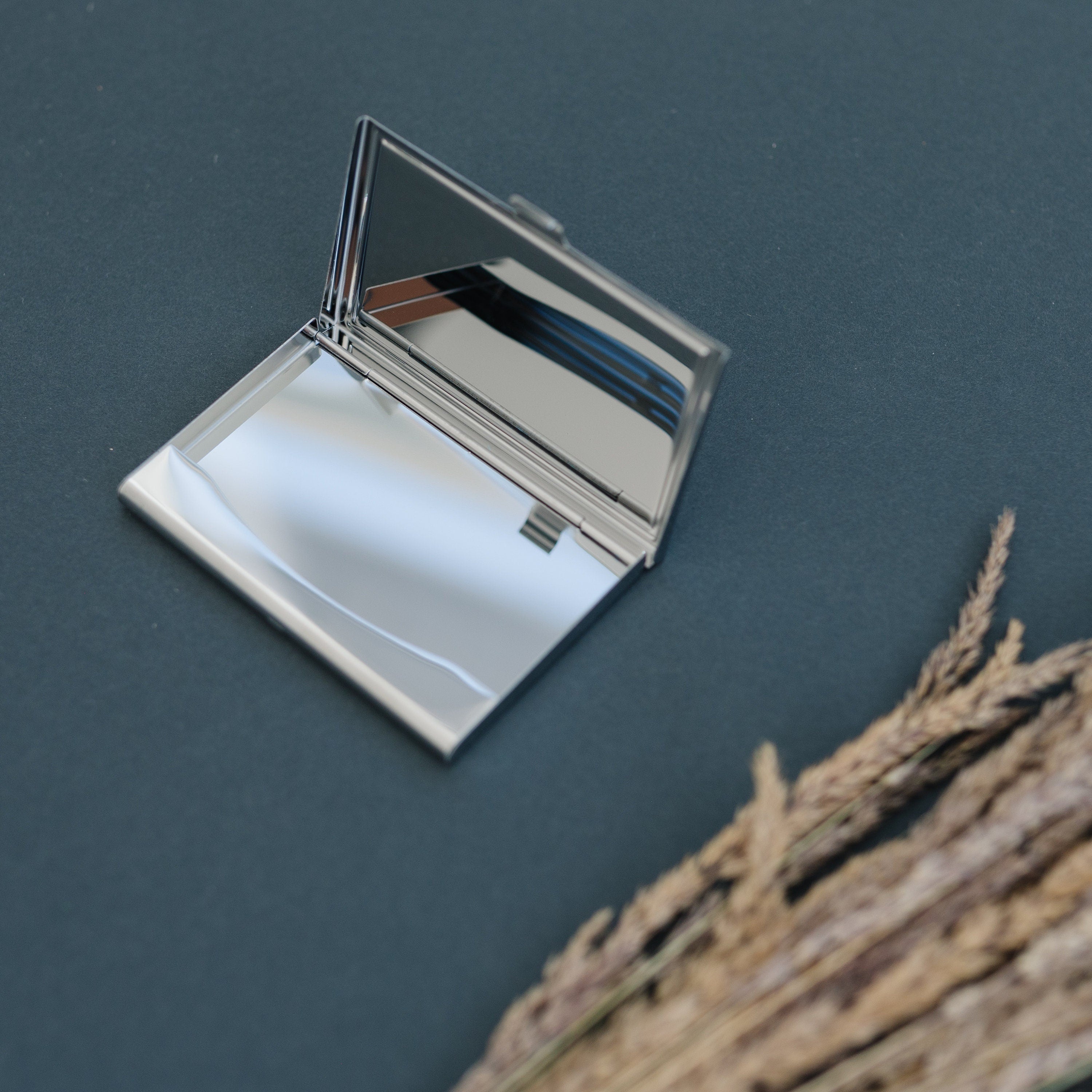 Graduation gift, engraved wood business card holder, personalized gift for her, bamboo card case, compact credit card wallet, office gift