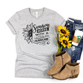 Sunflower Tshirt, flower shirt, Sunshine Shirt, summer shirt, Sunshine mixed with a little hurricane graphic tee, Sunflower gift for her