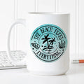 Beach Coffee Mug - Durable Ceramic Ocean Decor Mug | Large Dishwasher Safe Cup