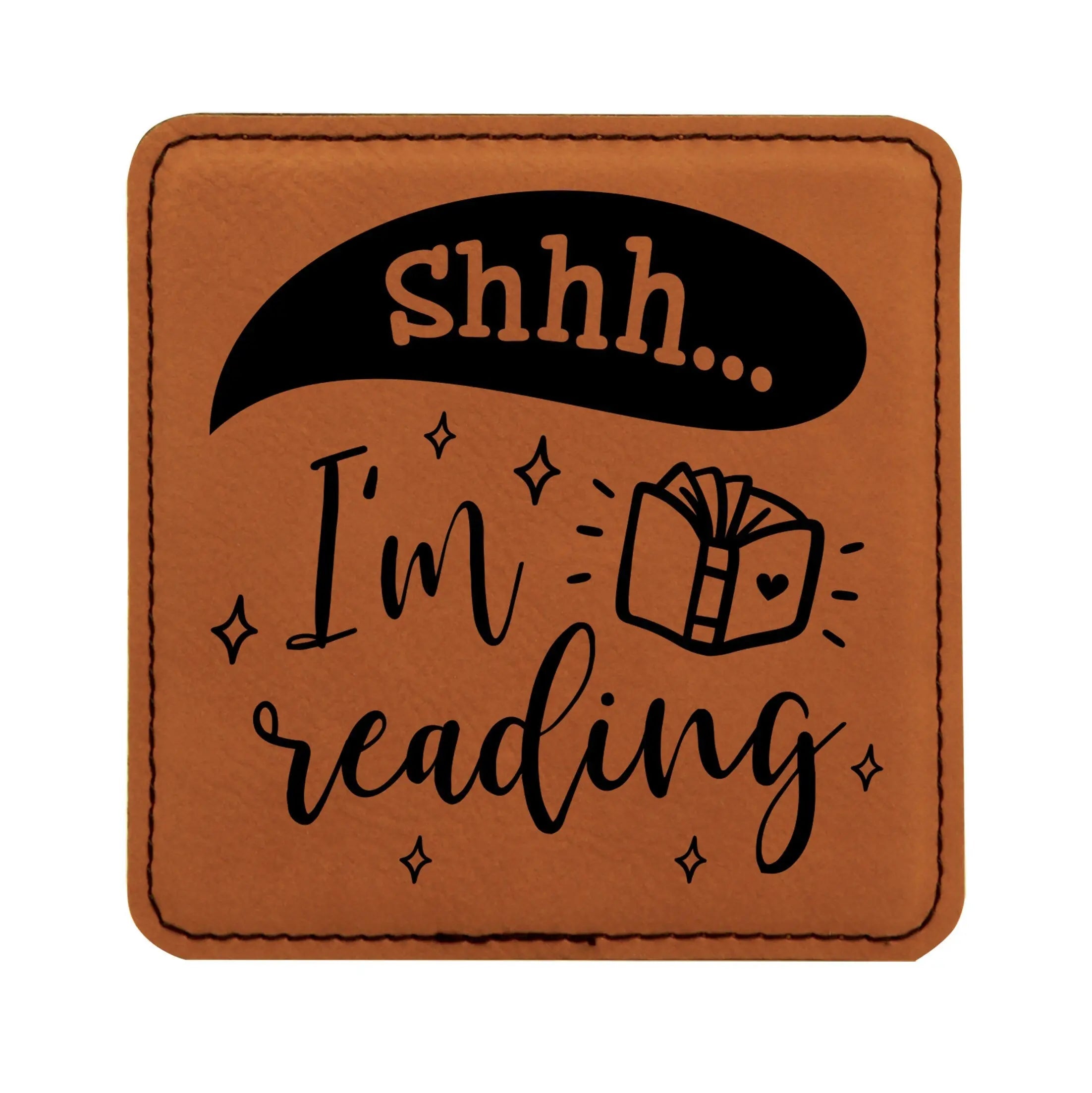 book lover gift, Shh I'm Reading set of 6 Coasters, bookworm gift, drink coasters gift for reader, literary decor,  book club gift