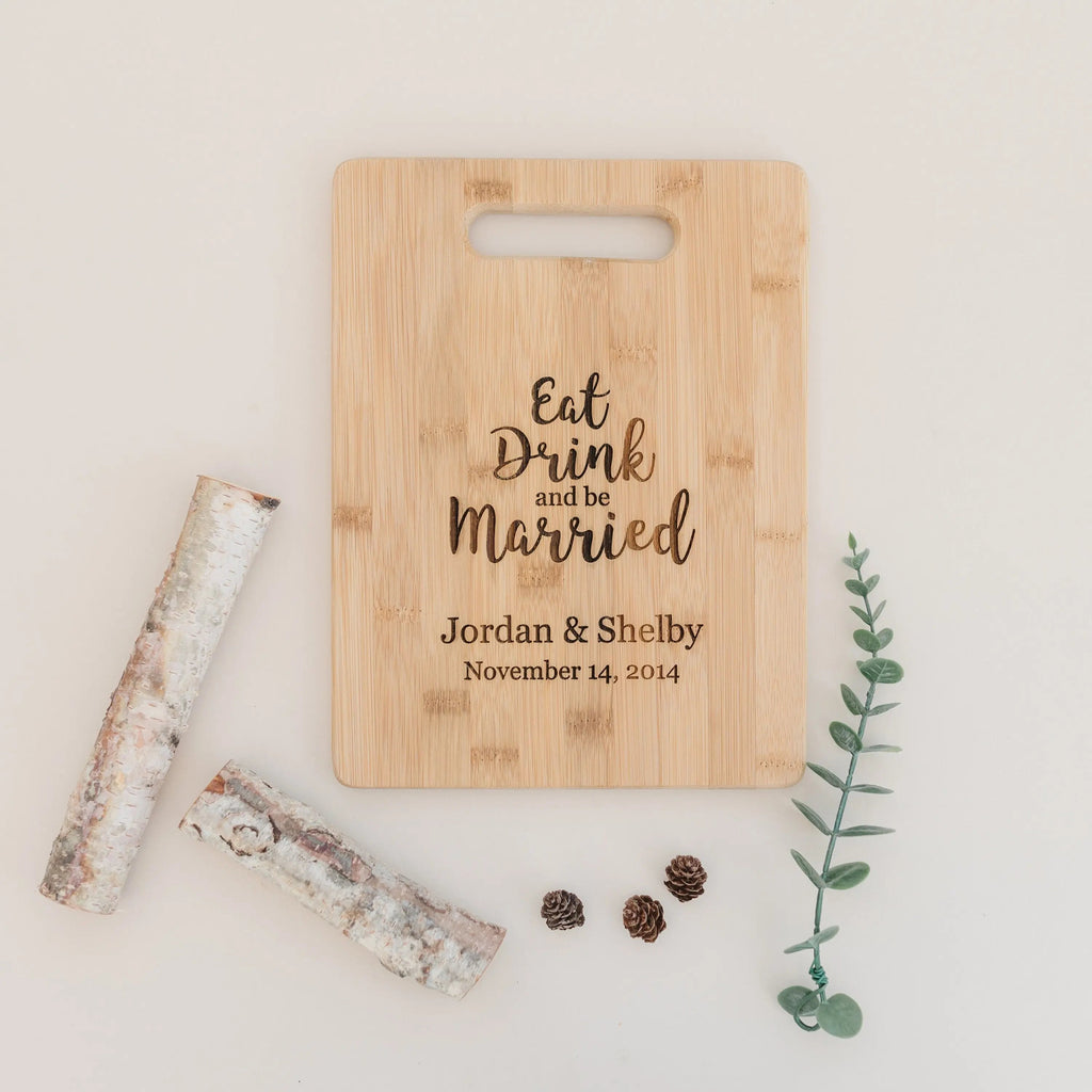 Personalized Wedding Gift Cutting Board, unique wedding gift for couple, Custom Bamboo Wood Board, personalized cutting board wedding gift