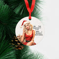 Naughty Ornament, On Santa's Naughty List Ornament, Funny Adult Christmas Ornament, gag gift for women, funny white elephant gifts