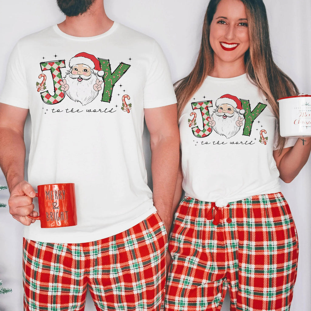 Merry Christmas Shirt, Joy to the World Santa Christmas Shirt, Christmas Family Shirt, Christmas tees