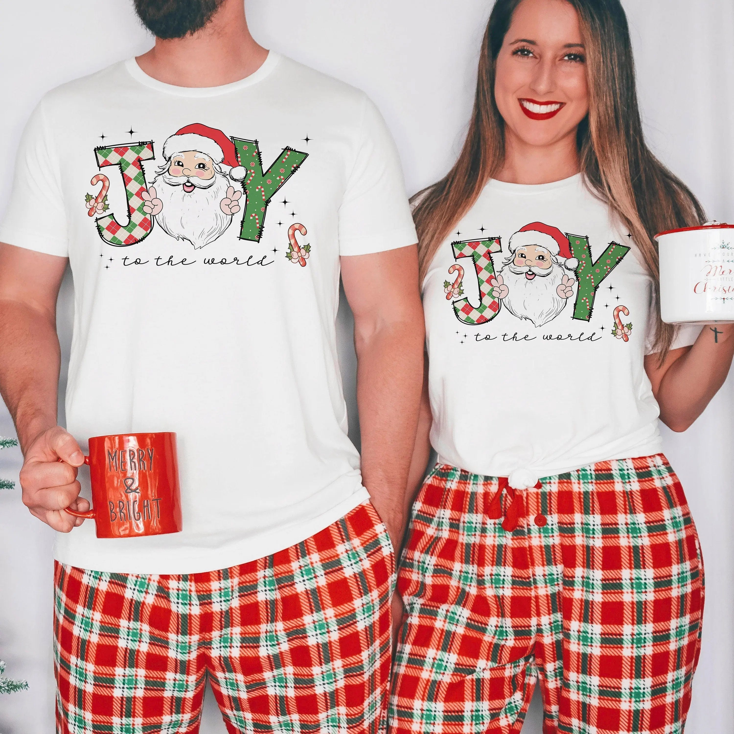 Merry Christmas Shirt, Joy to the World Santa Christmas Shirt, Christmas Family Shirt, Christmas tees