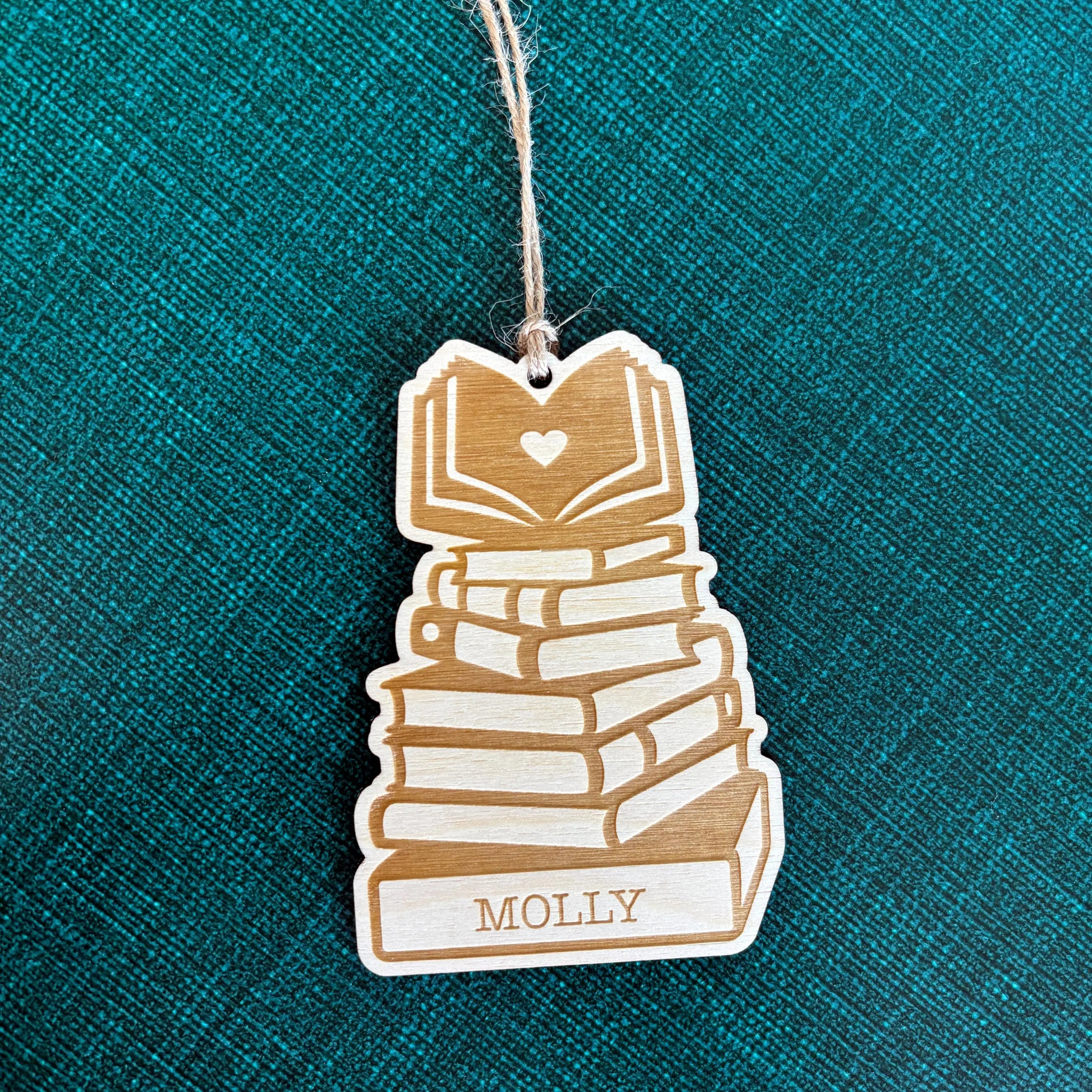 Book Christmas Ornament, book lover ornament, custom book ornament for book club gifts, Unique Personalized Holiday Gift, Reader Gifts