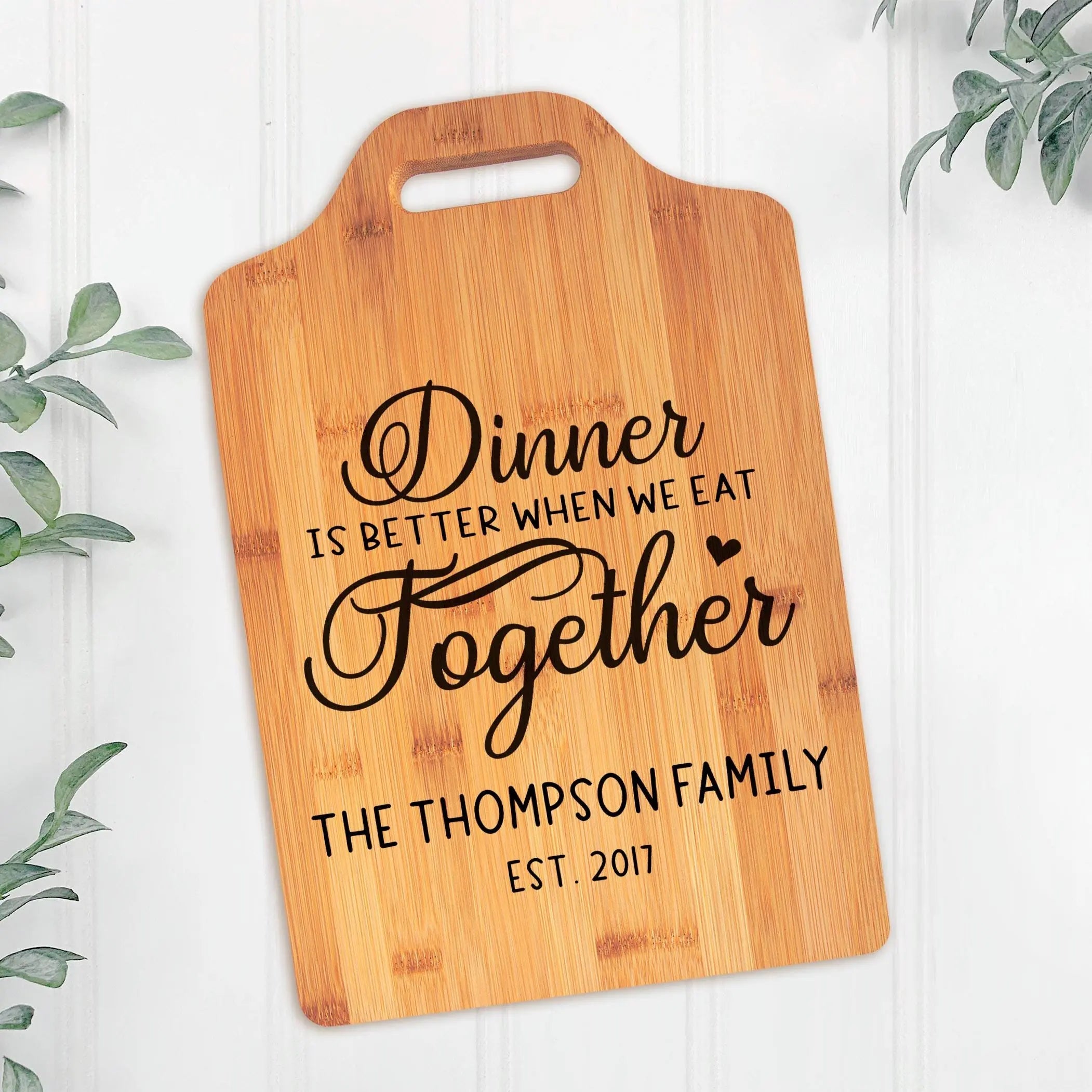 Personalized Cutting Board Family Name Custom Kitchen Wall Decor Housewarming Gift Wedding Gift Family Sign Bamboo Wood Anniversary Present