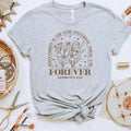 Christian Bible Verse Shirt Jesus Christ Is The Same Yesterday Today Forever Floral Graphic Tee Hebrews 13:8 Bella Canvas T-Shirt