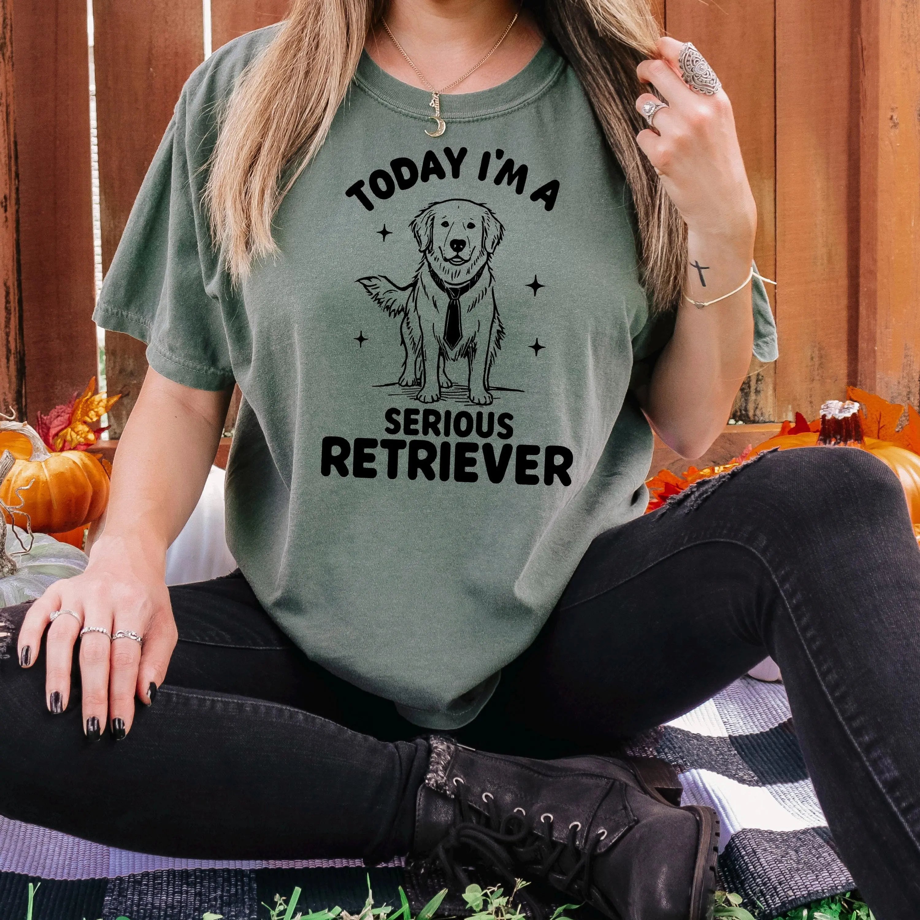 Funny I'm a Serious Retriever Comfort Colors Tee, golden retriever shirt, Labrador Retriever Mom t-hirt, Dog Dad Gift