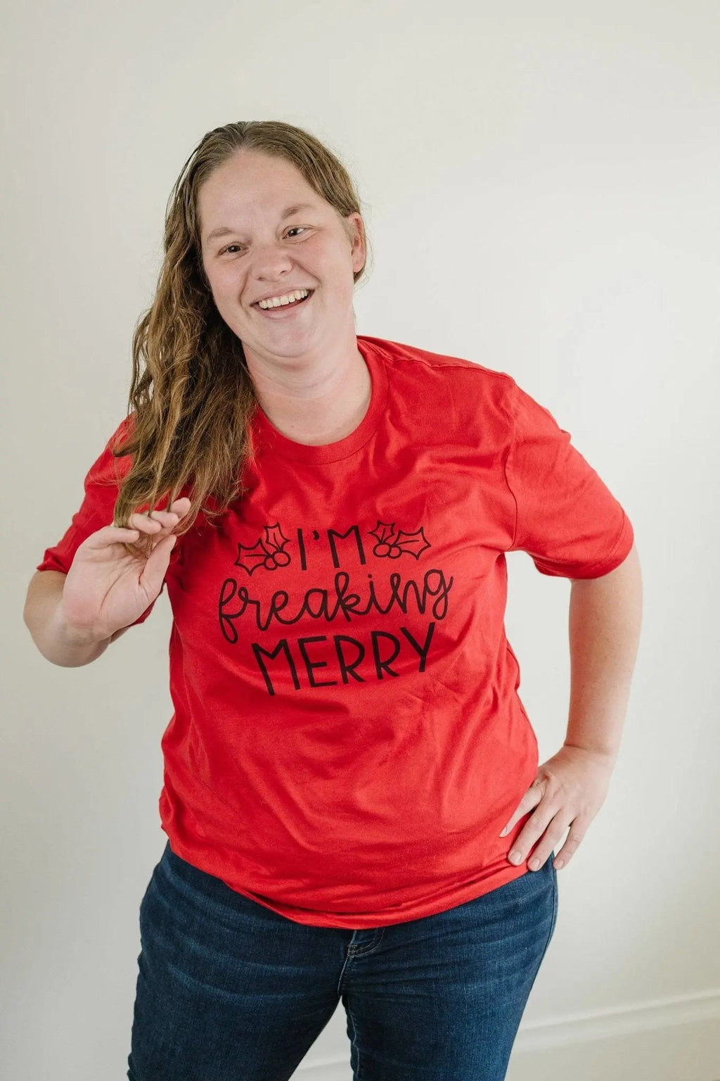 I'm Freaking Merry Tshirt, Funny Christmas shirt, Funny Red Christmas tee, funny christmas shirts