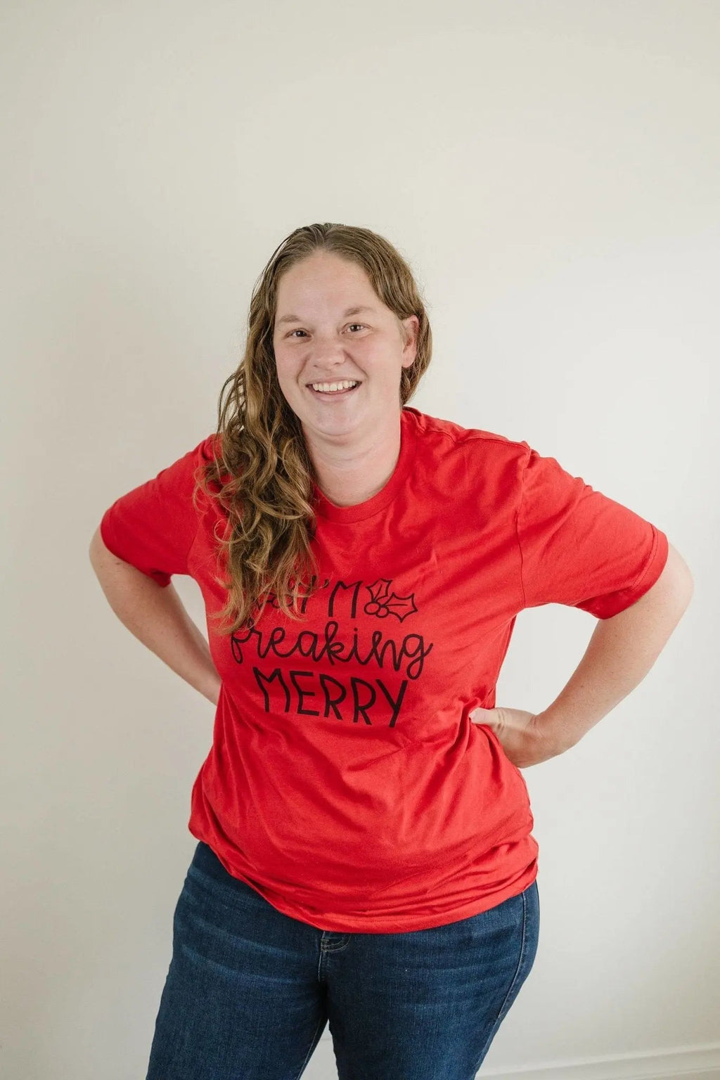 I'm Freaking Merry Tshirt, Funny Christmas shirt, Funny Red Christmas tee, funny christmas shirts