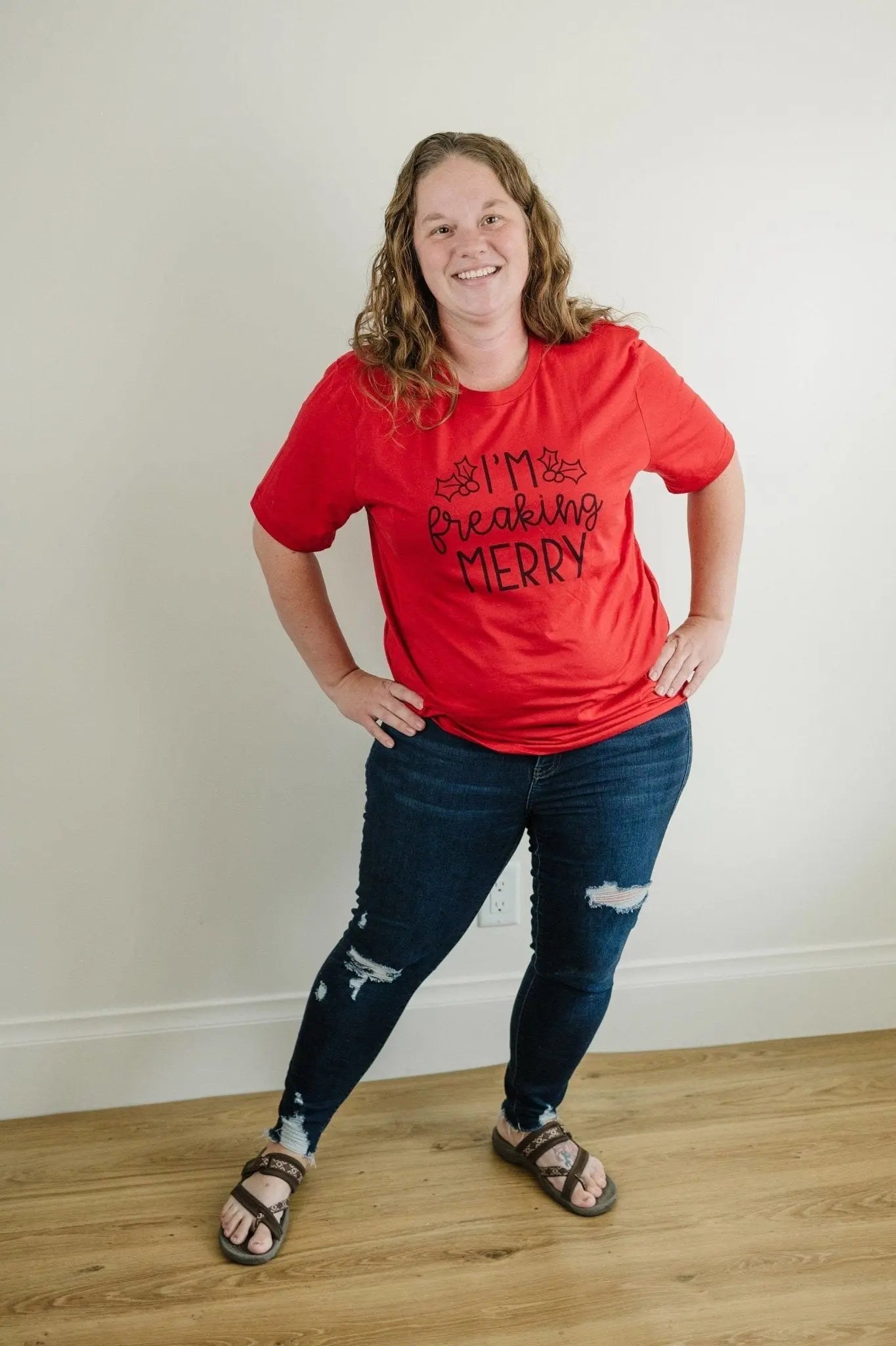 I'm Freaking Merry Tshirt, Funny Christmas shirt, Funny Red Christmas tee, funny christmas shirts