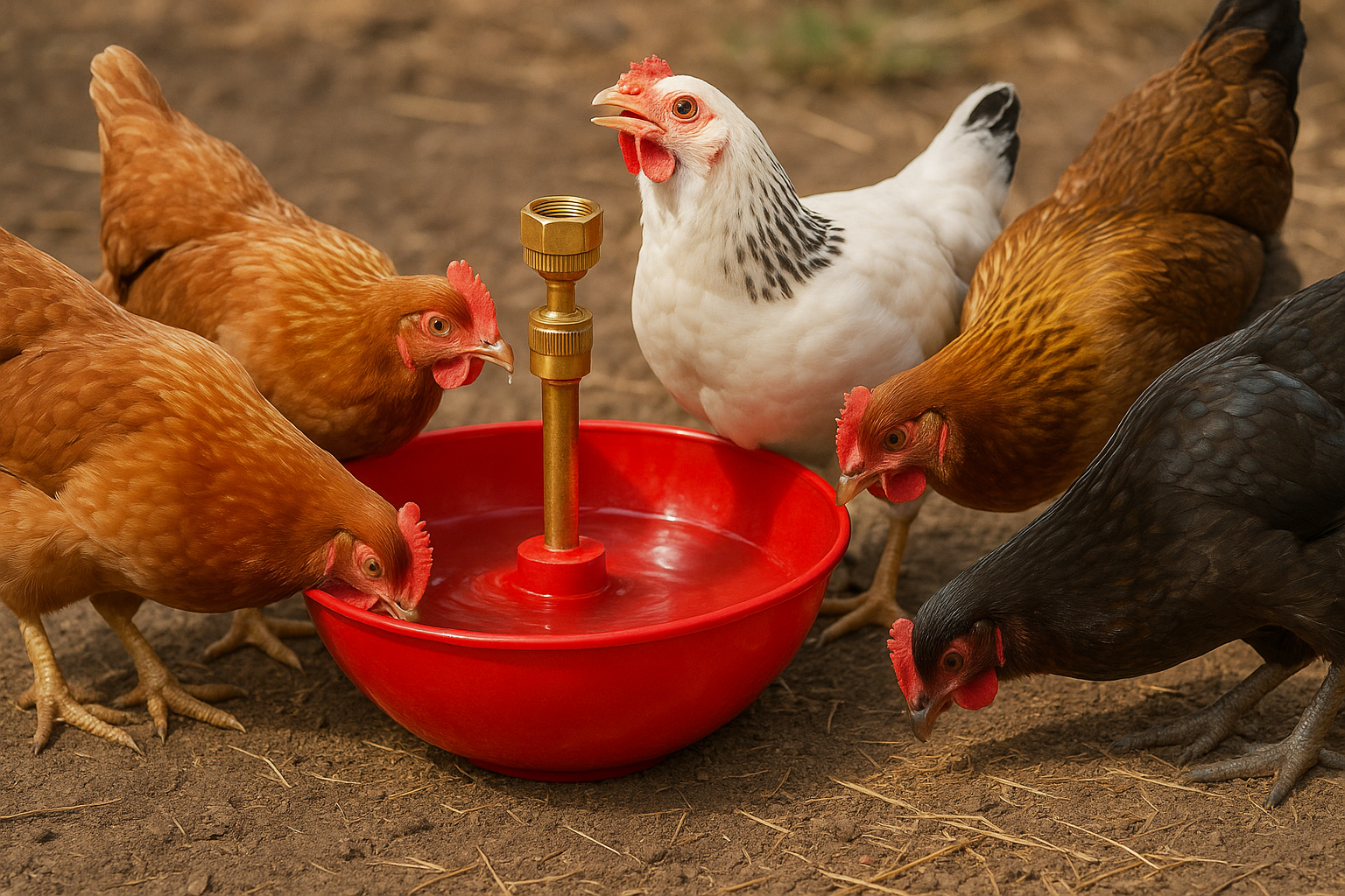 Little Giant 2500 Game Bird Automatic Poultry Fountain Watering System Easy to Use